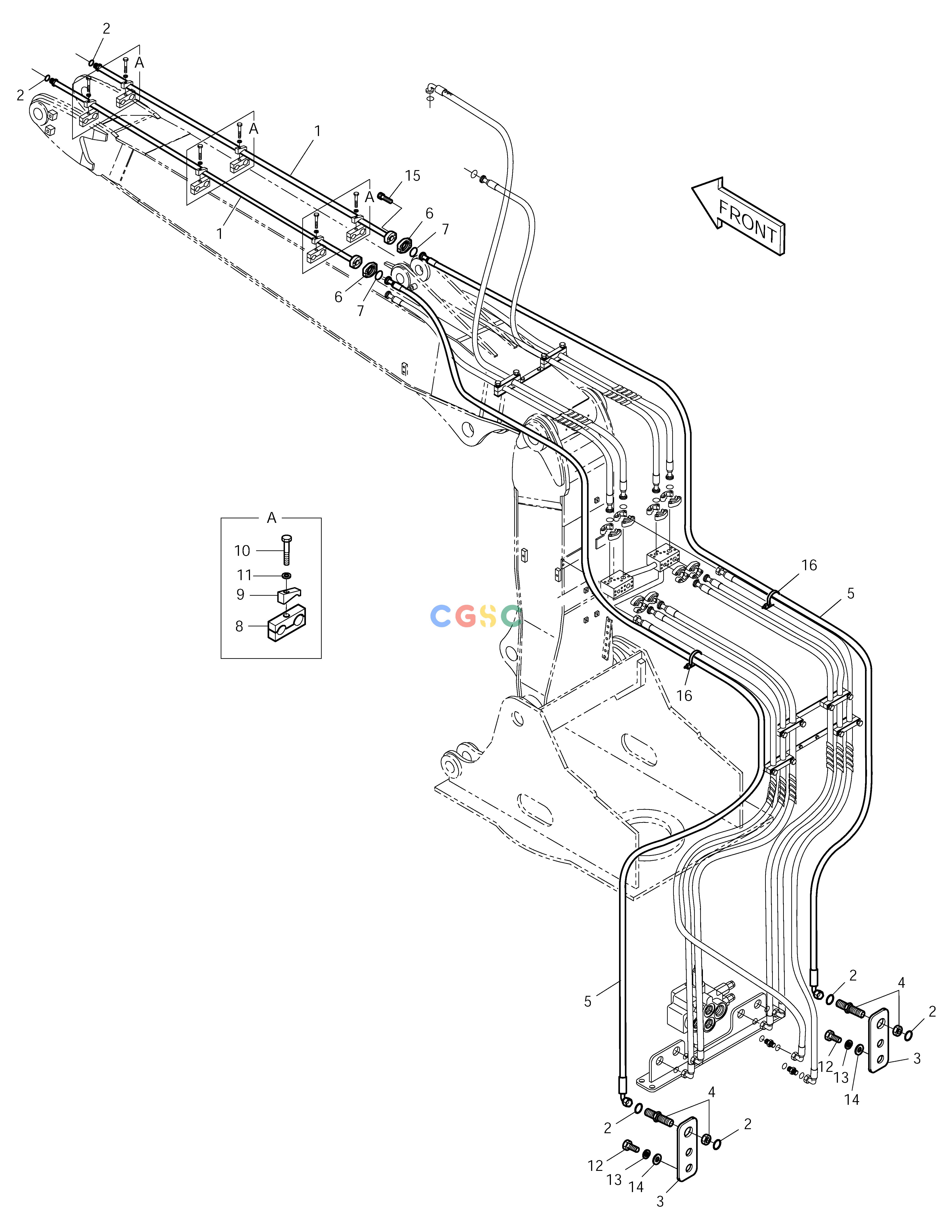 斗山零件查询FRONT PIPING-PRO-ARTI. SOLAR 175LC-V Doosan parts catalog online