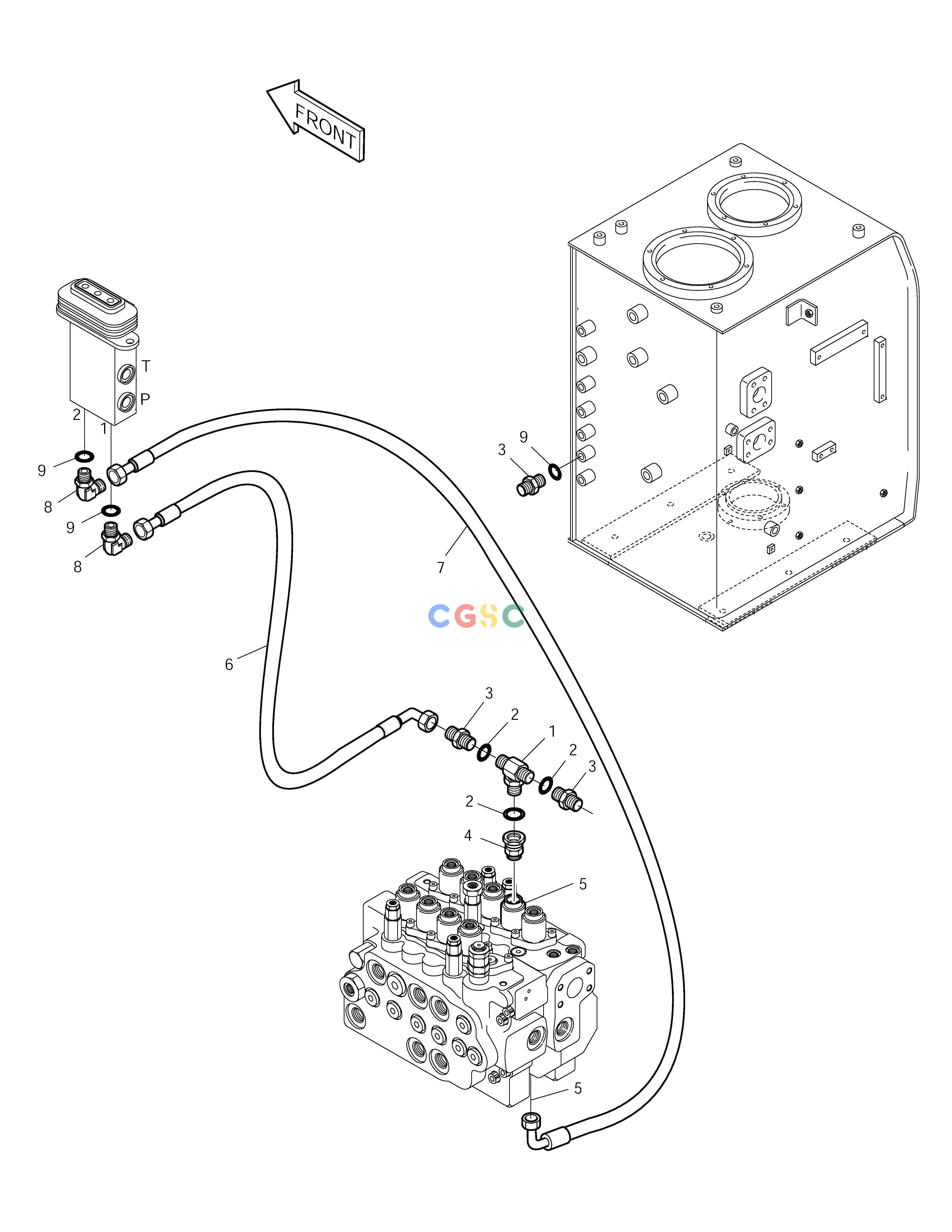 斗山零件查询PILOT PIPING(2)-P3C-ARTI. SOLAR 175LC-V Doosan parts catalog online