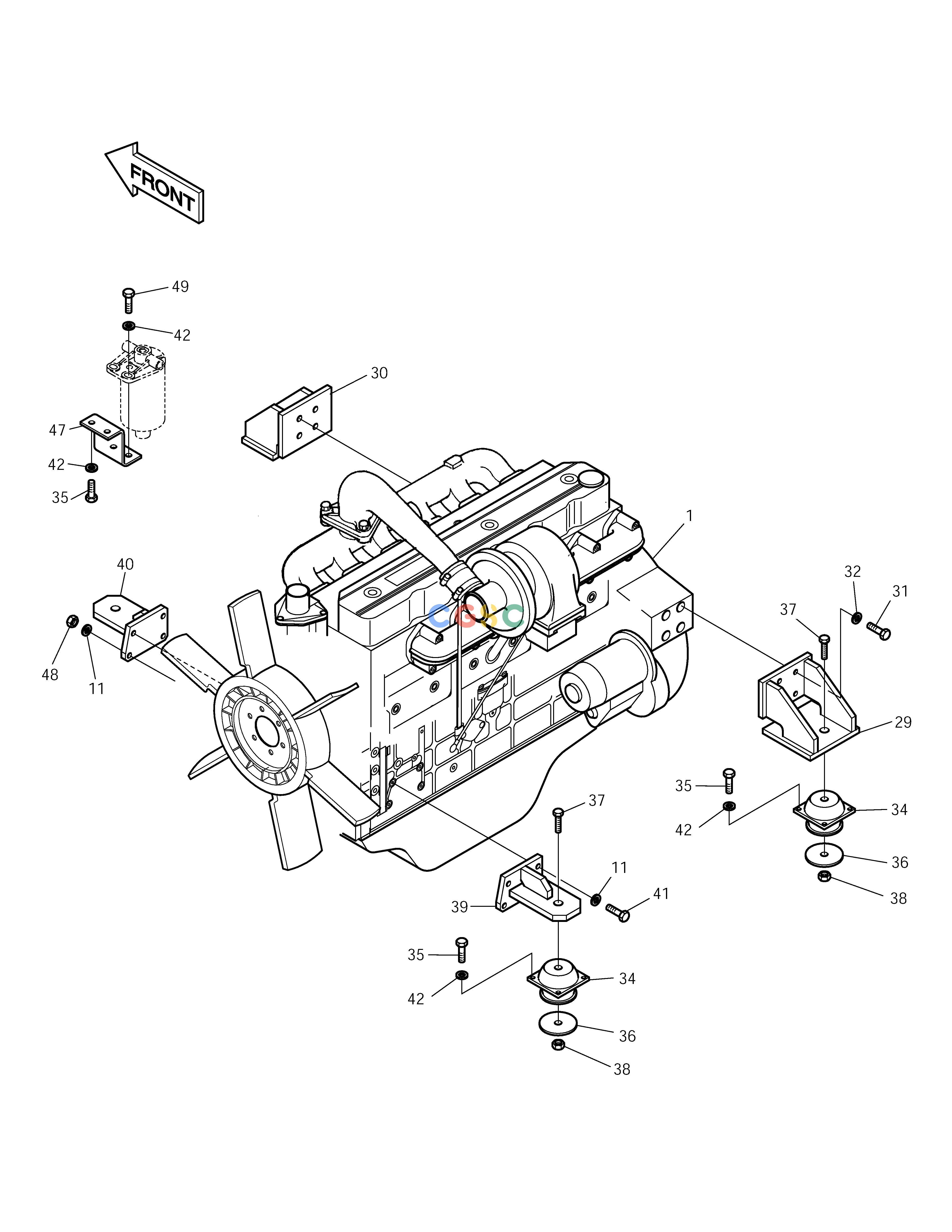 斗山零件查询ENGINE MOUNTING SOLAR 170LC-V Doosan parts catalog online