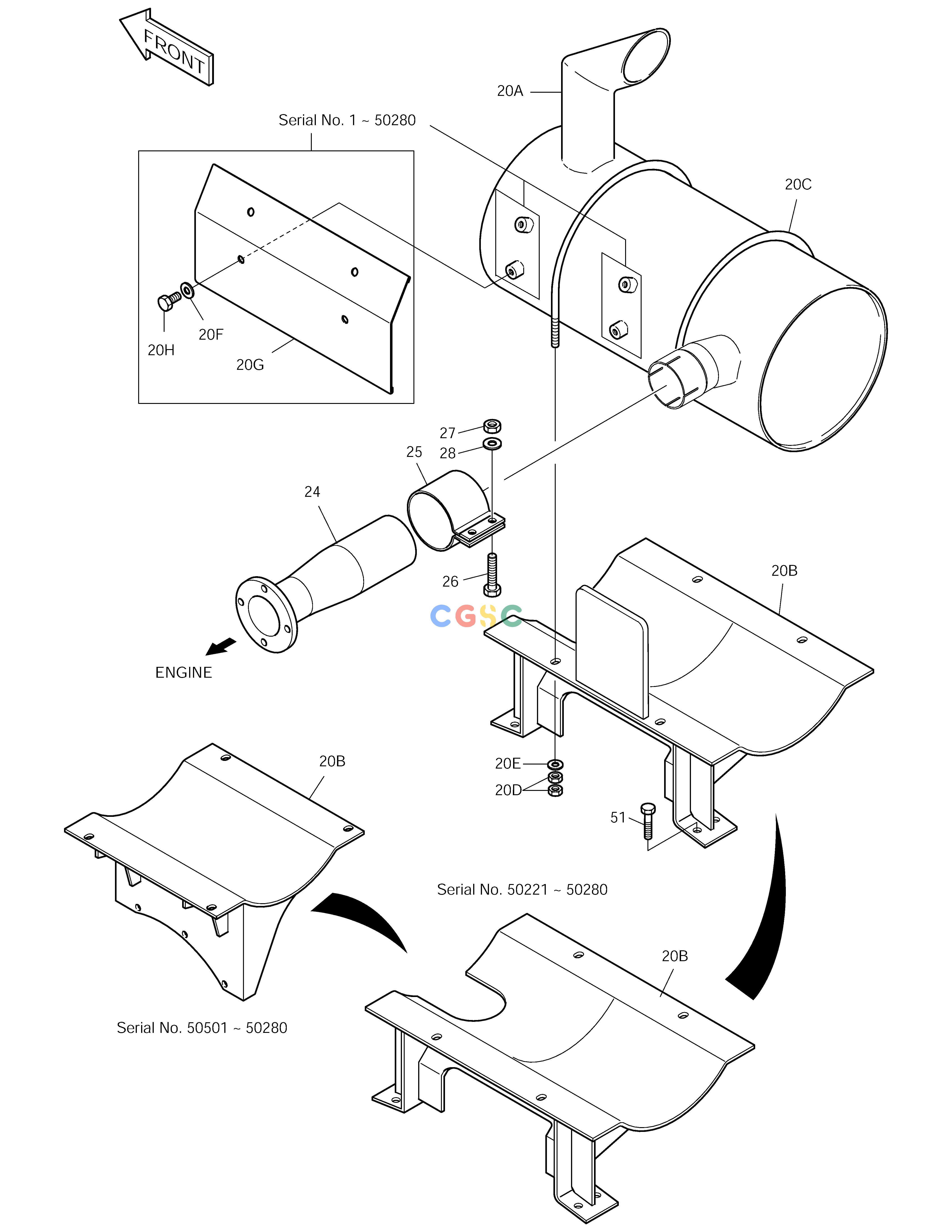 斗山零件查询MUFFLER SOLAR 170LC-V Doosan parts catalog online