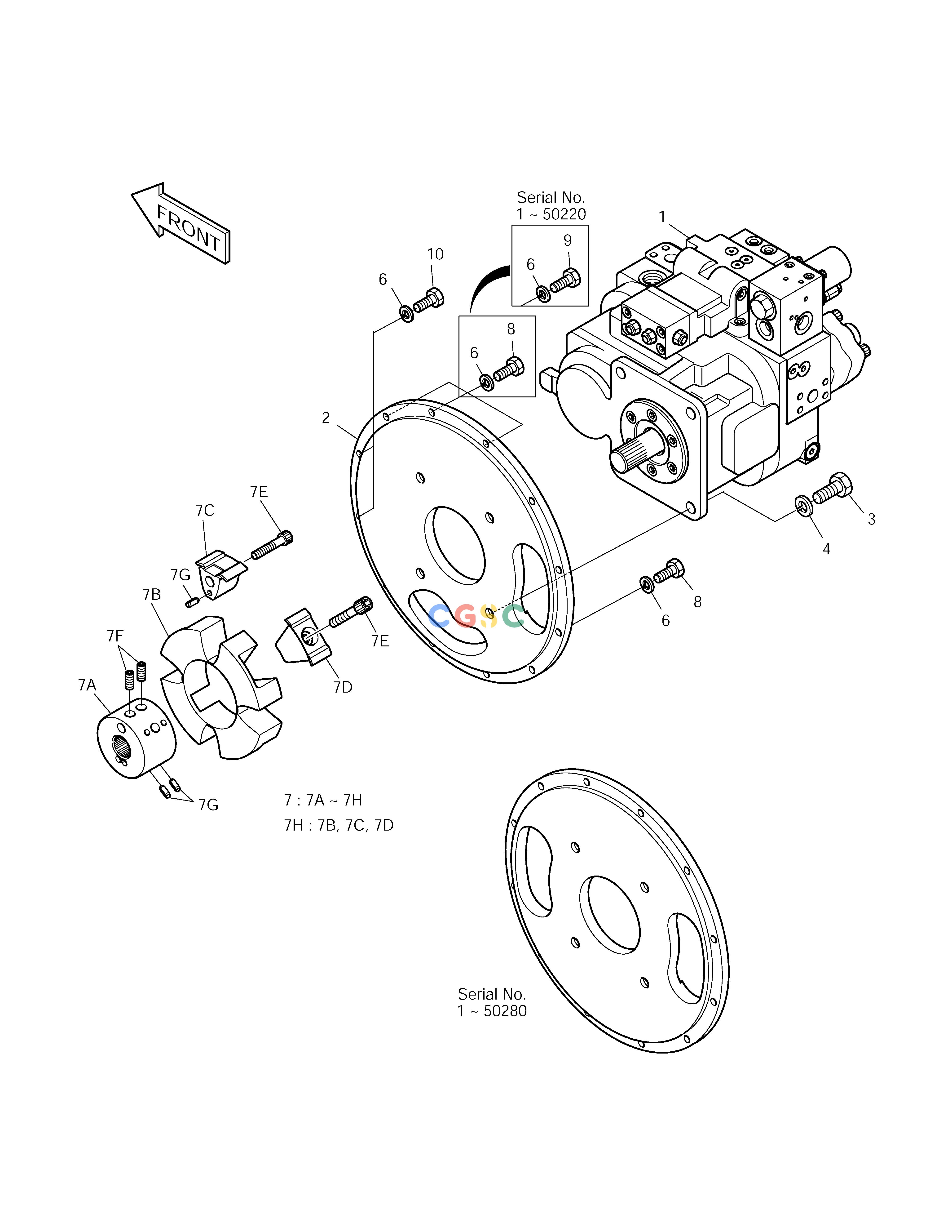 斗山零件查询PUMP INSTALLATION SOLAR 170LC-V Doosan parts catalog online