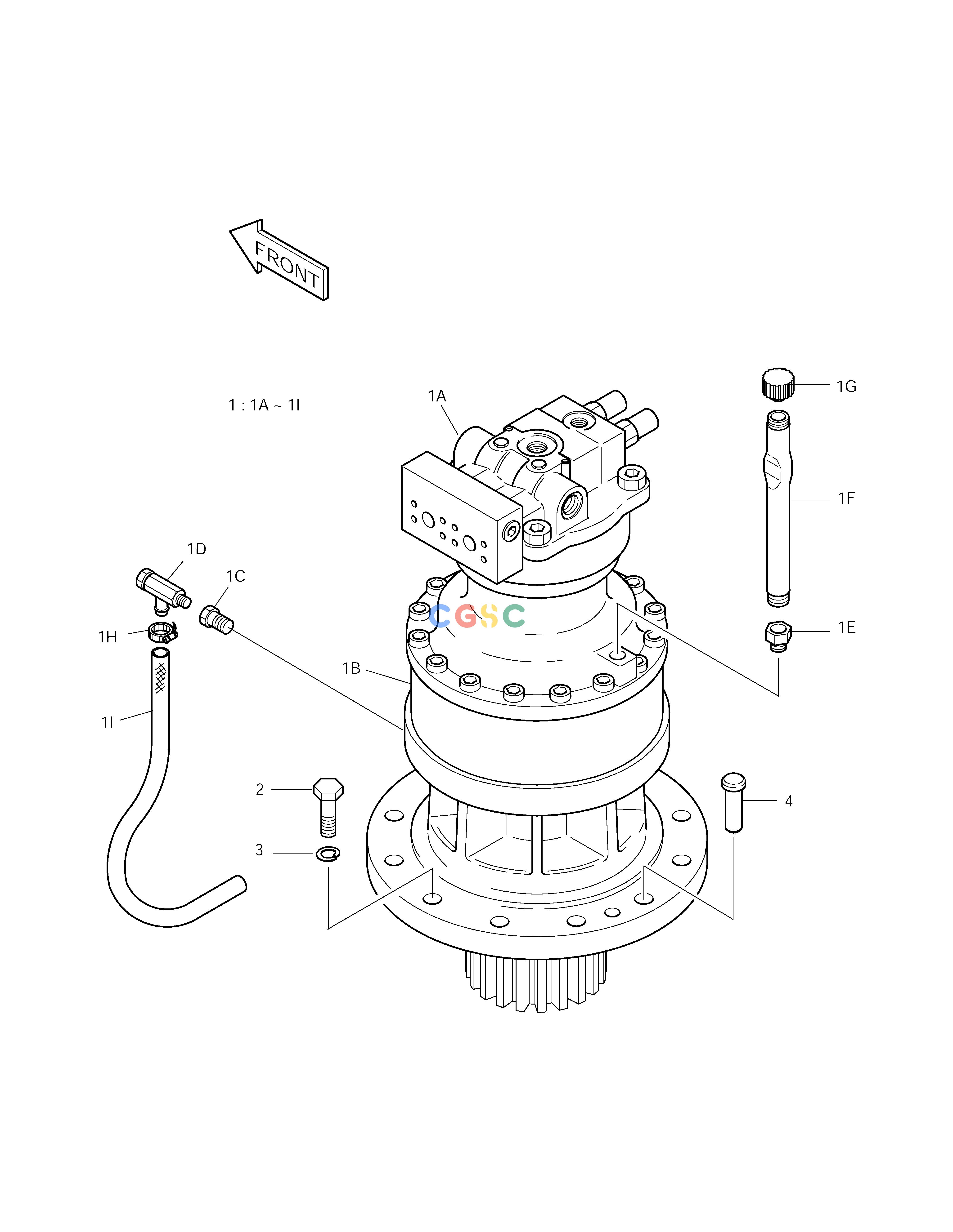 斗山零件查询SWING DEVICE ASS'Y SOLAR 170LC-V Doosan parts catalog online