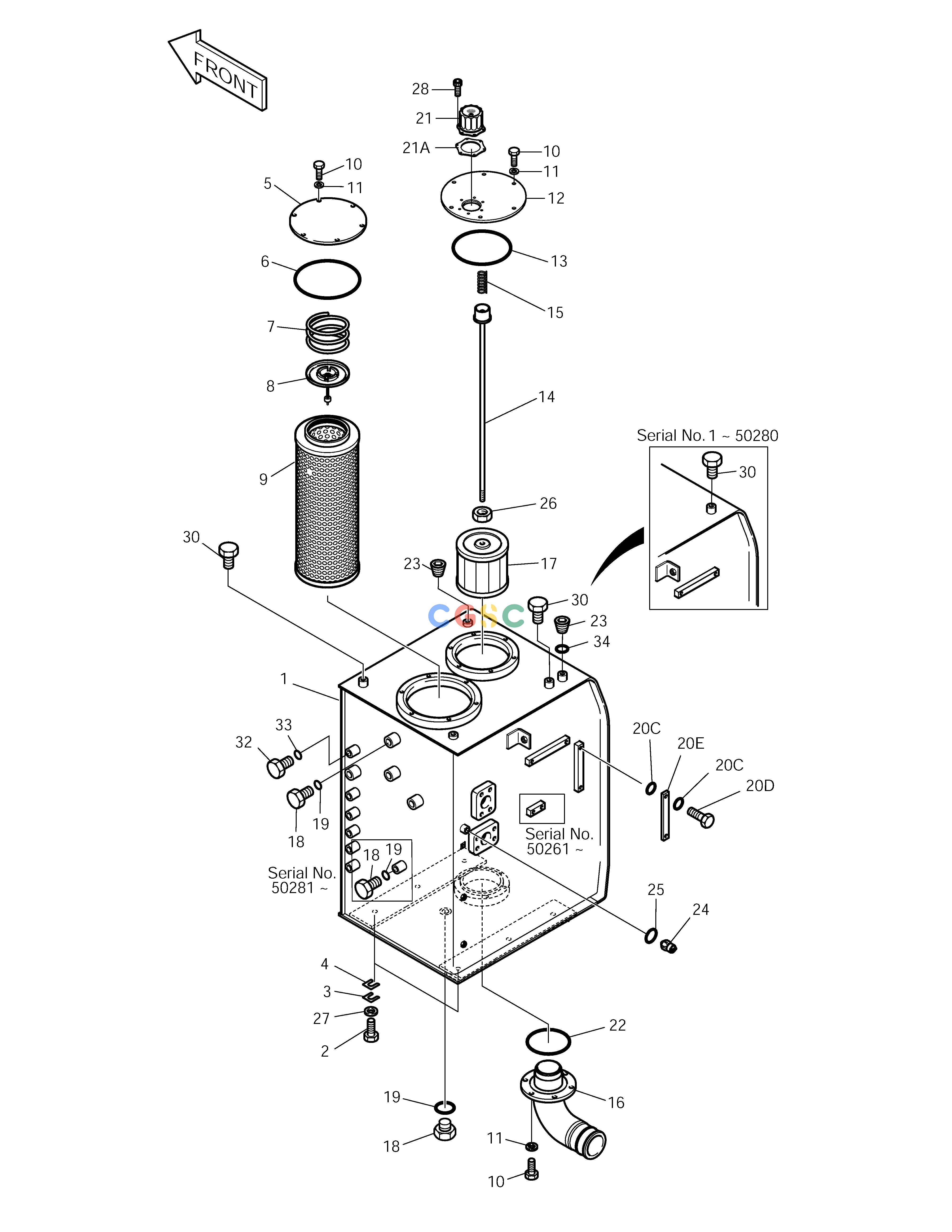 斗山零件查询OIL TANK SOLAR 170LC-V Doosan parts catalog online