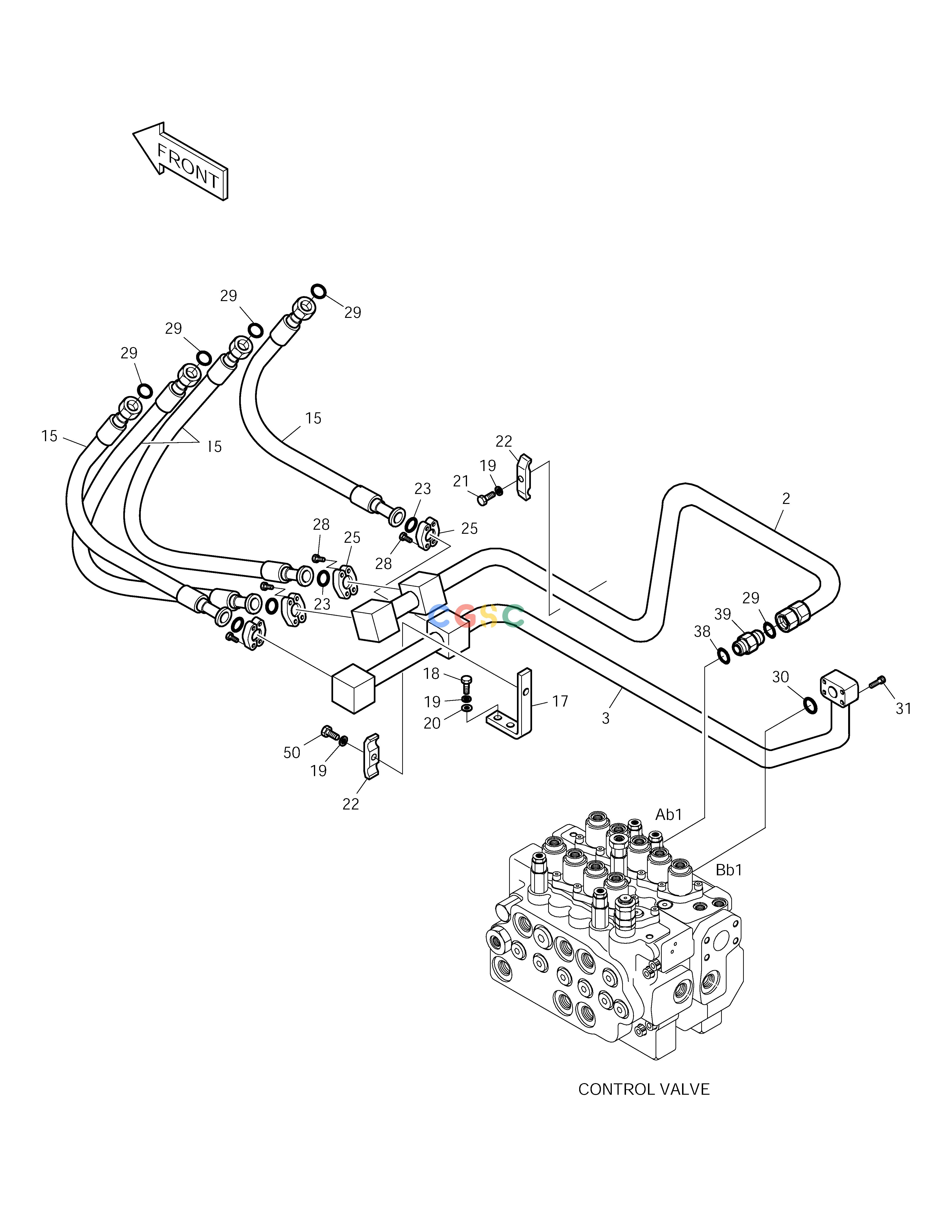 斗山零件查询MAIN PIPING(2)-BOOM SOLAR 170LC-V Doosan parts catalog online