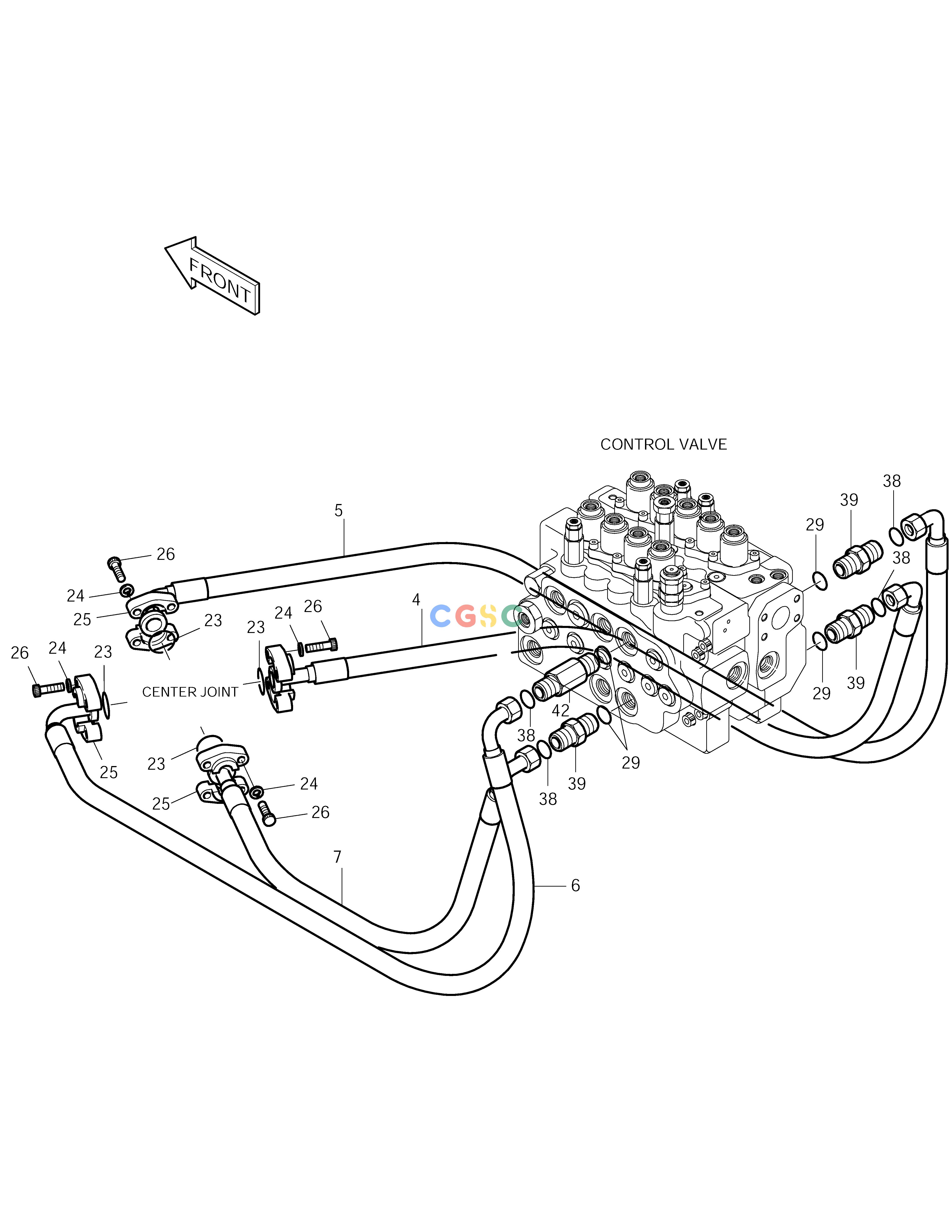 斗山零件查询MAIN PIPING(5)-TRAVEL SOLAR 170LC-V Doosan parts catalog online
