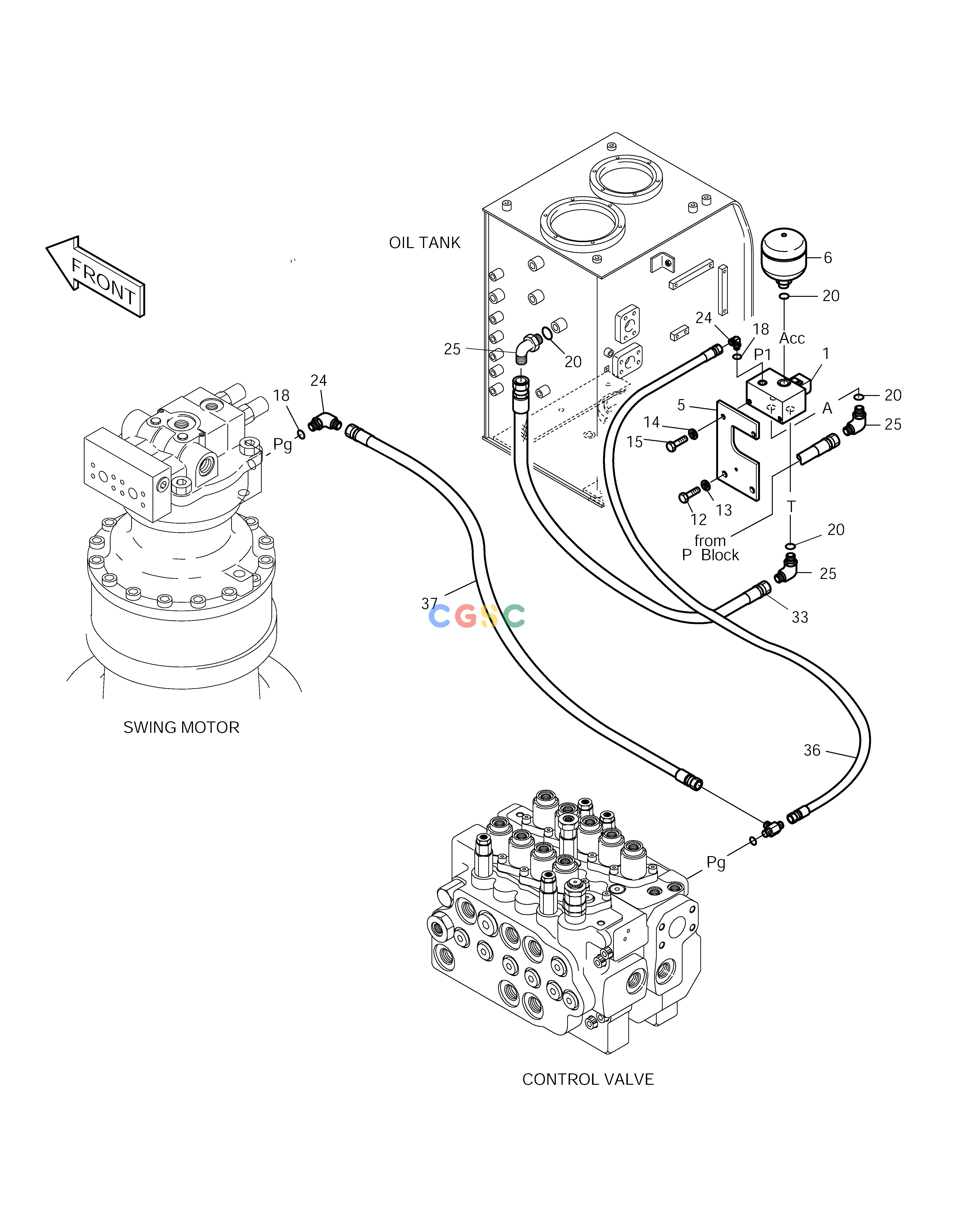 斗山零件查询PILOT PIPING(2) SOLAR 170LC-V Doosan parts catalog online