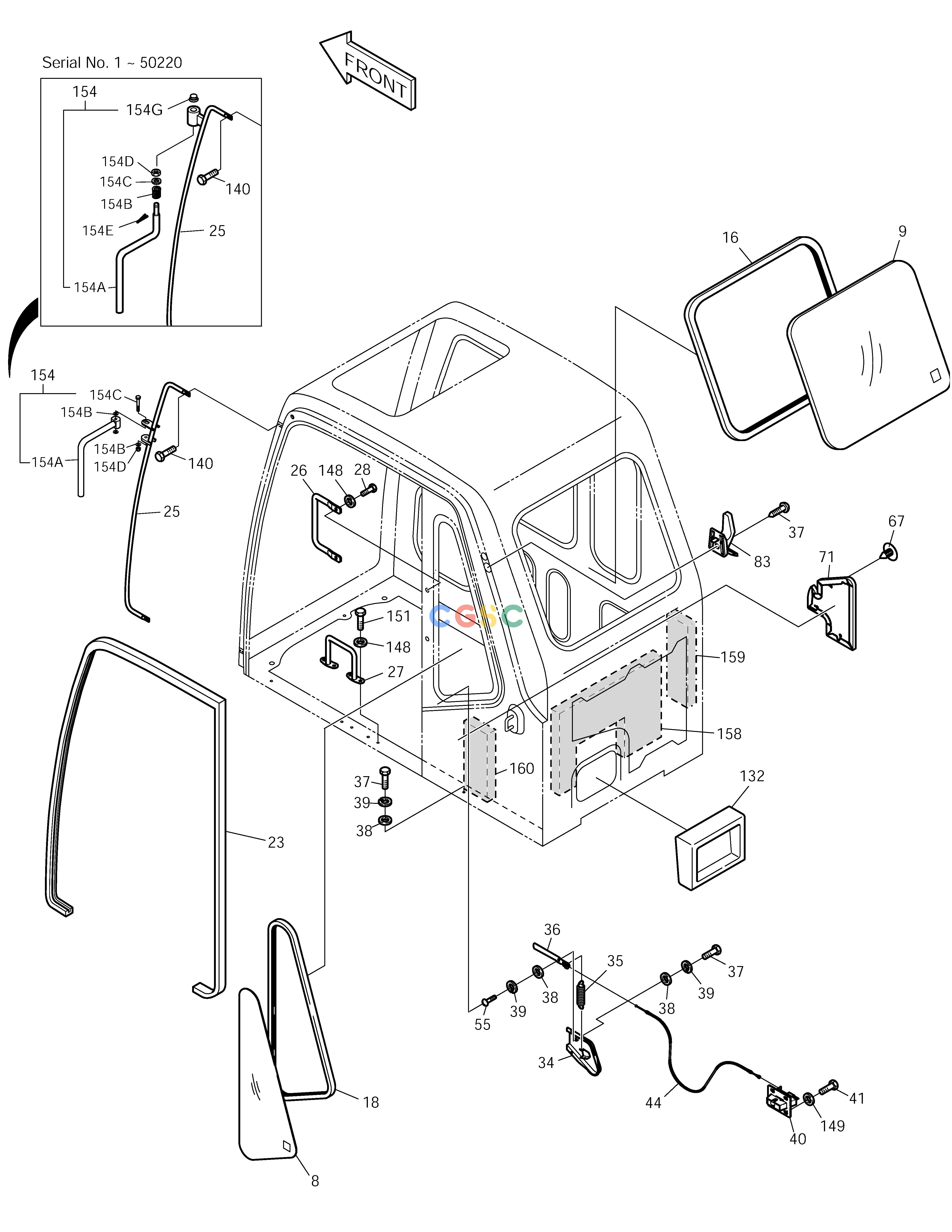 斗山零件查询CABIN(2) SOLAR 170LC-V Doosan parts catalog online