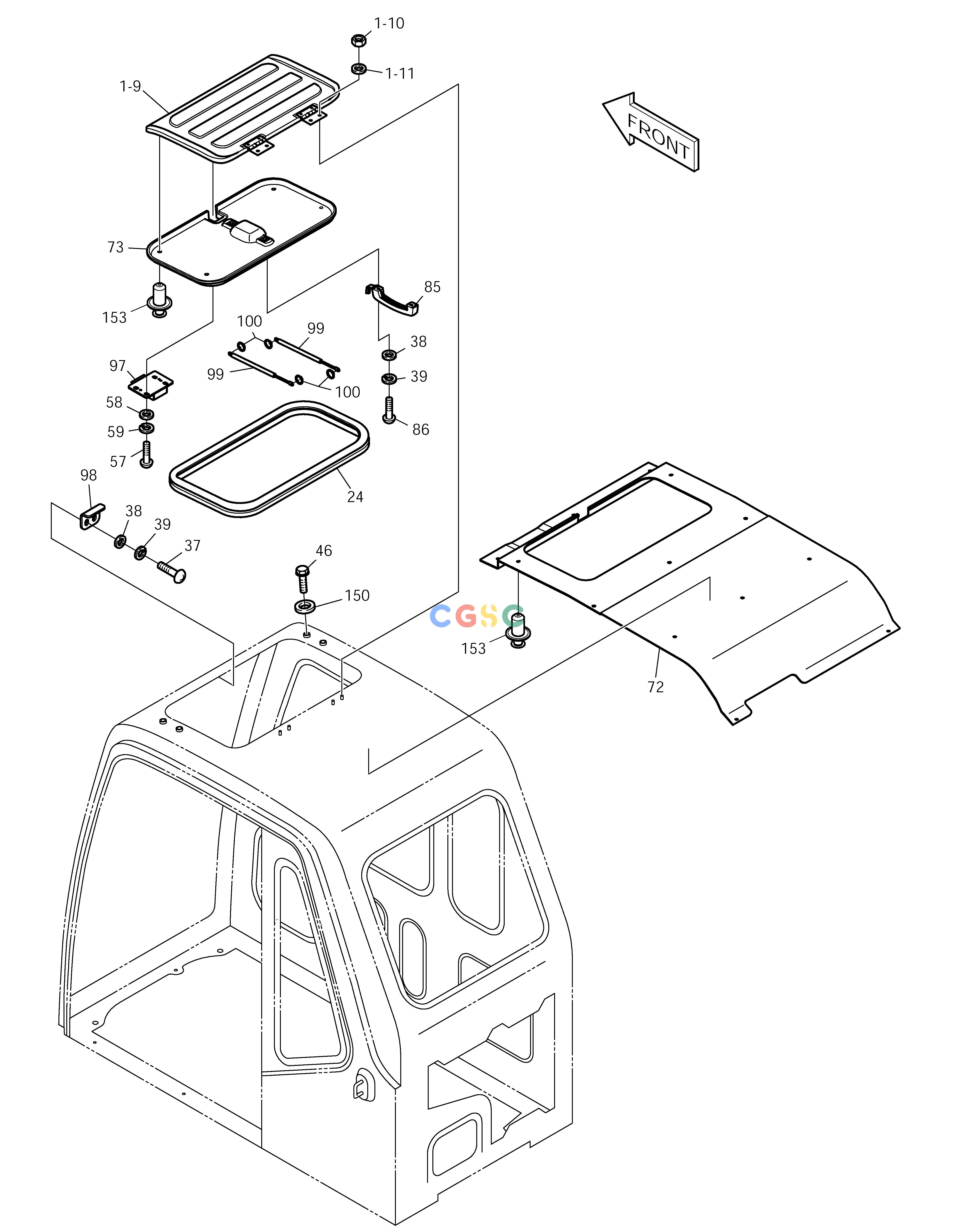 斗山零件查询CABIN(4) SOLAR 170LC-V Doosan parts catalog online