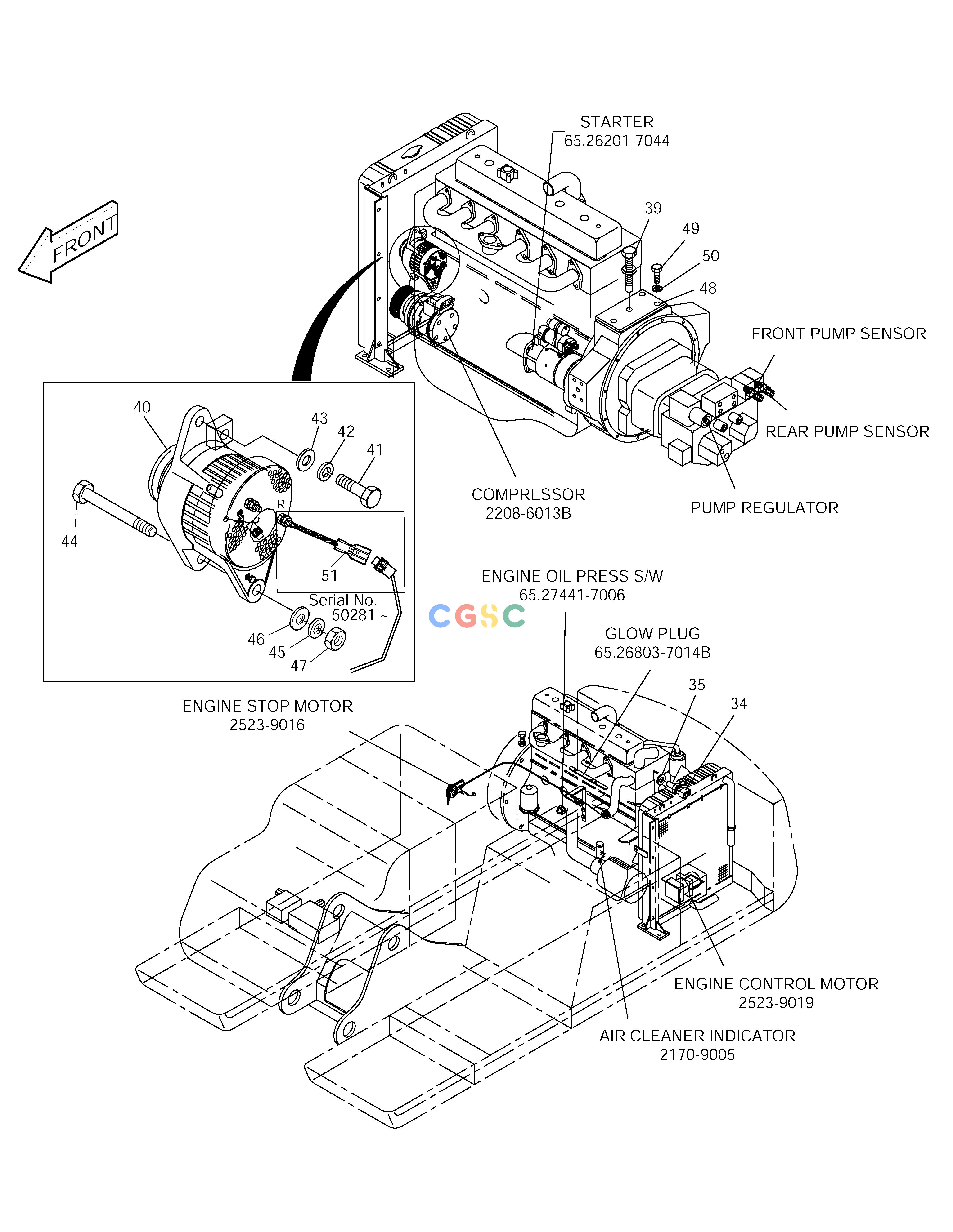 斗山零件查询ELECTRIC PARTS(5)-ENGINE SOLAR 170LC-V Doosan parts catalog online