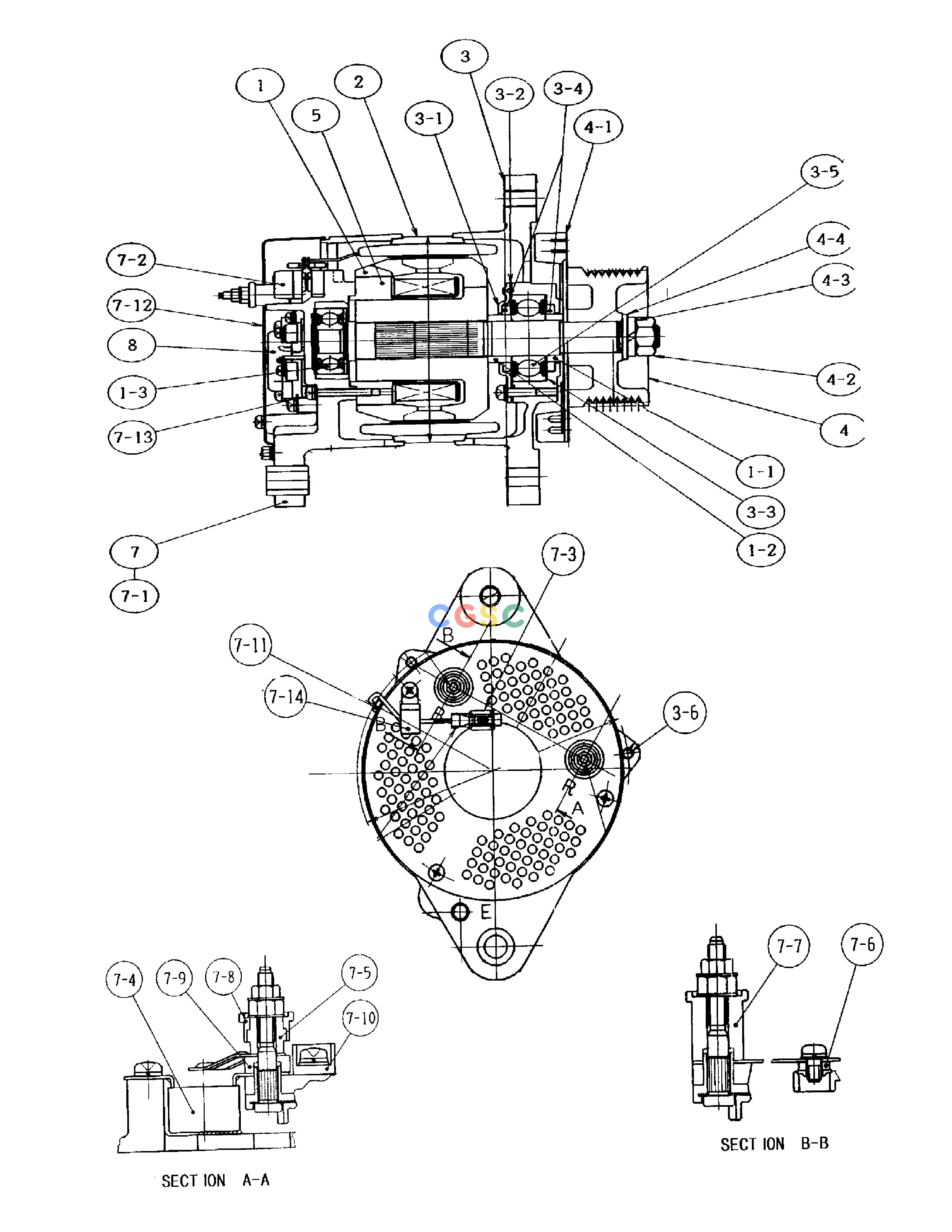 斗山零件查询ALTERNATOR SOLAR 170LC-V Doosan parts catalog online