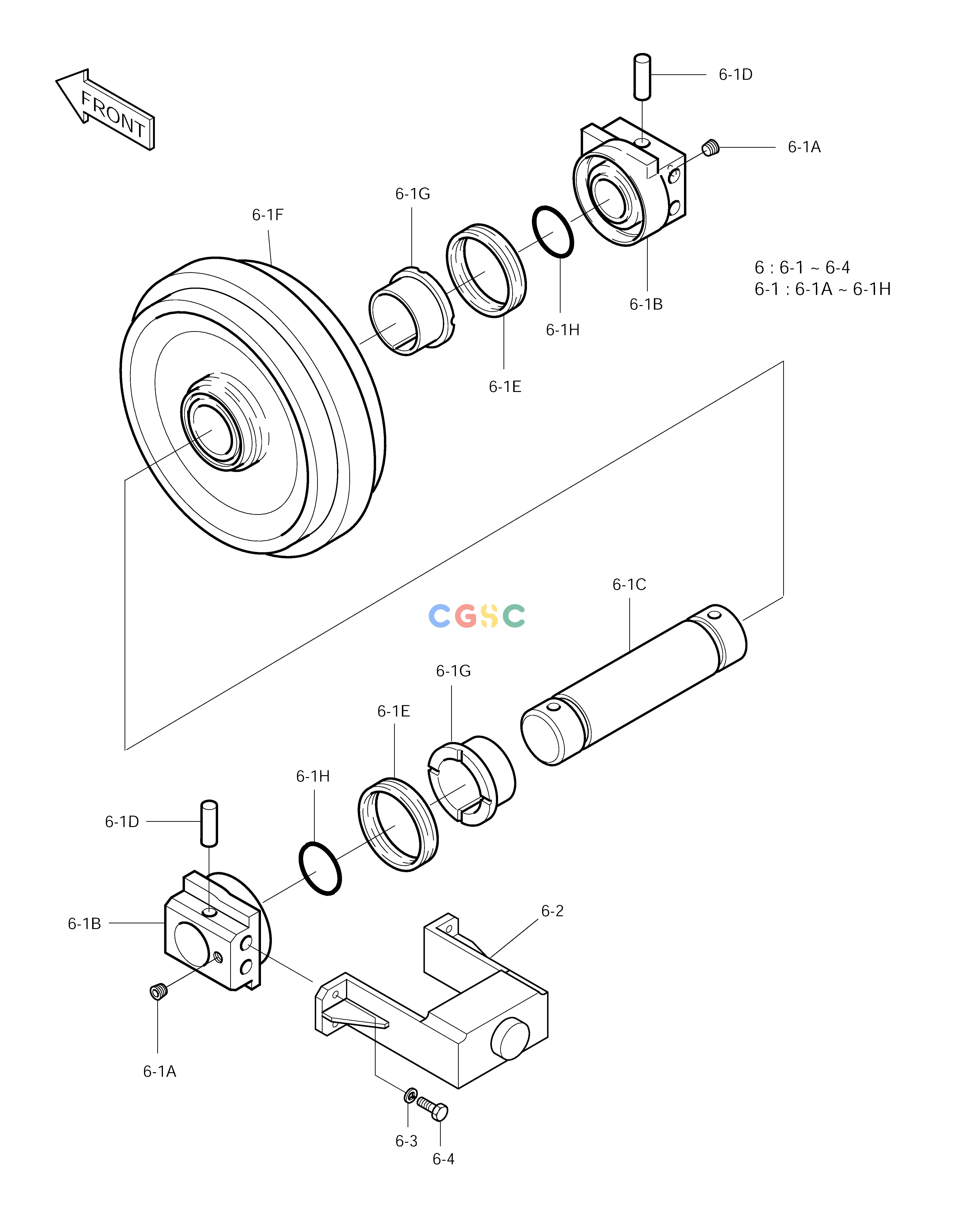 斗山零件查询IDLER SOLAR 170LC-V Doosan parts catalog online