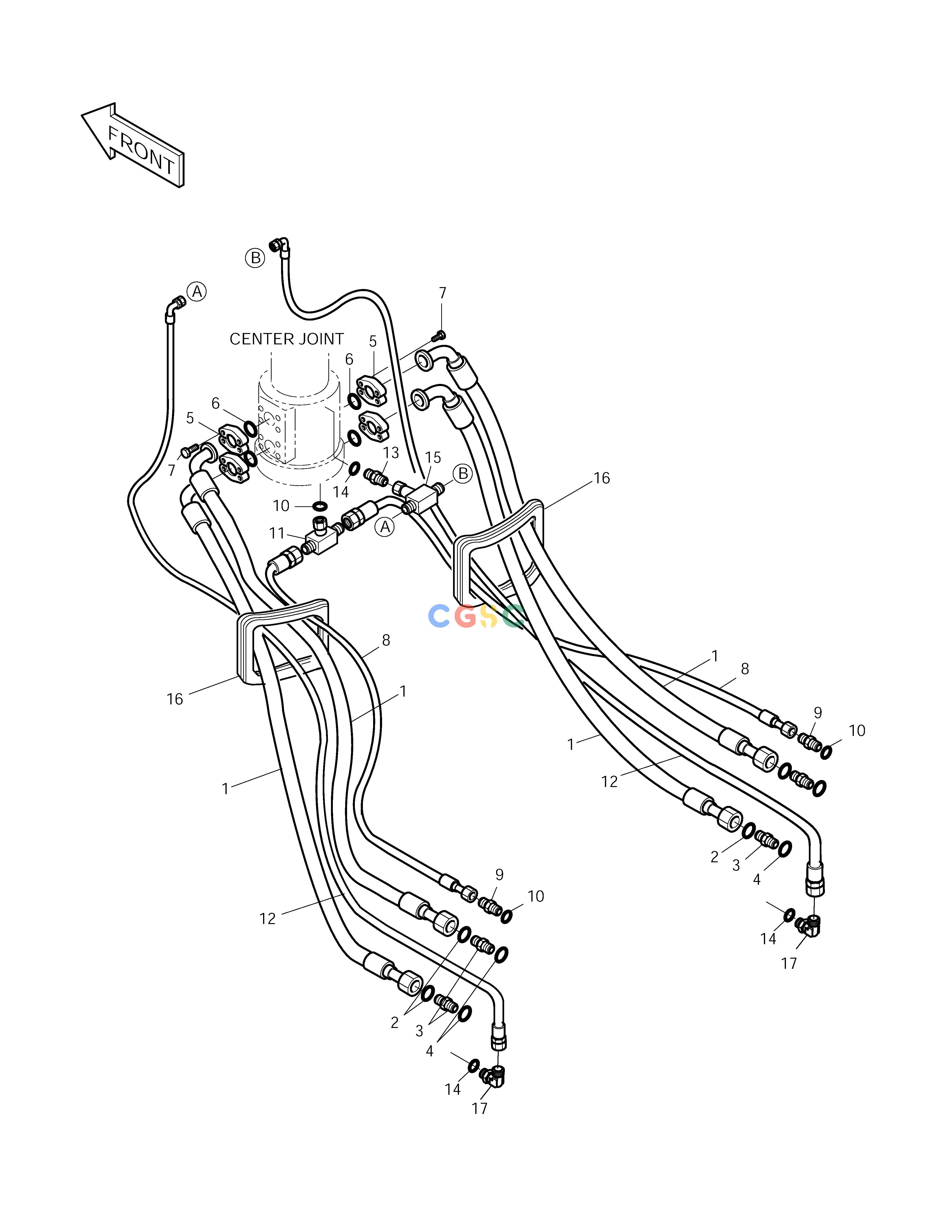 斗山零件查询TRAVEL PIPING SOLAR 170LC-V Doosan parts catalog online