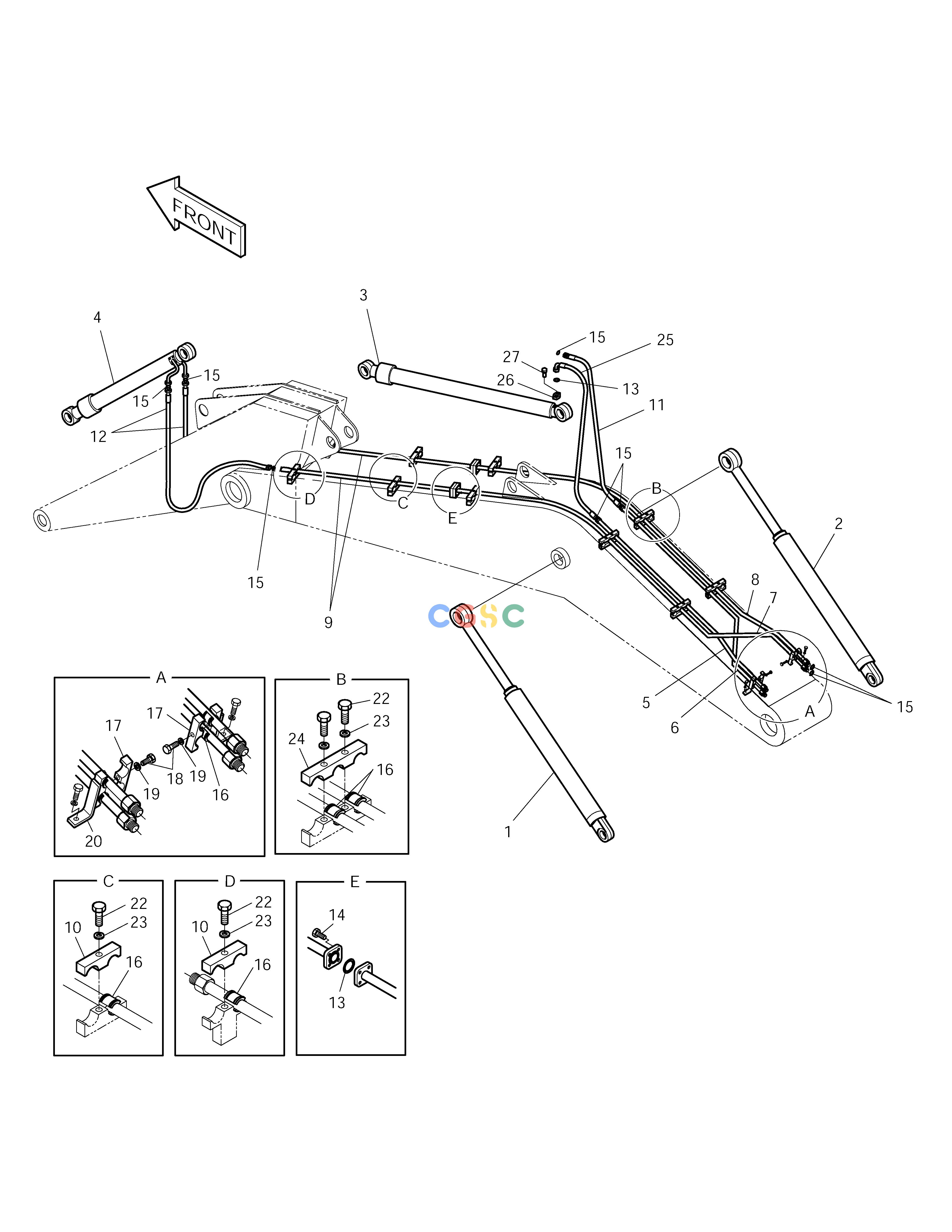 斗山零件查询FRONT PIPING(1) SOLAR 170LC-V Doosan parts catalog online