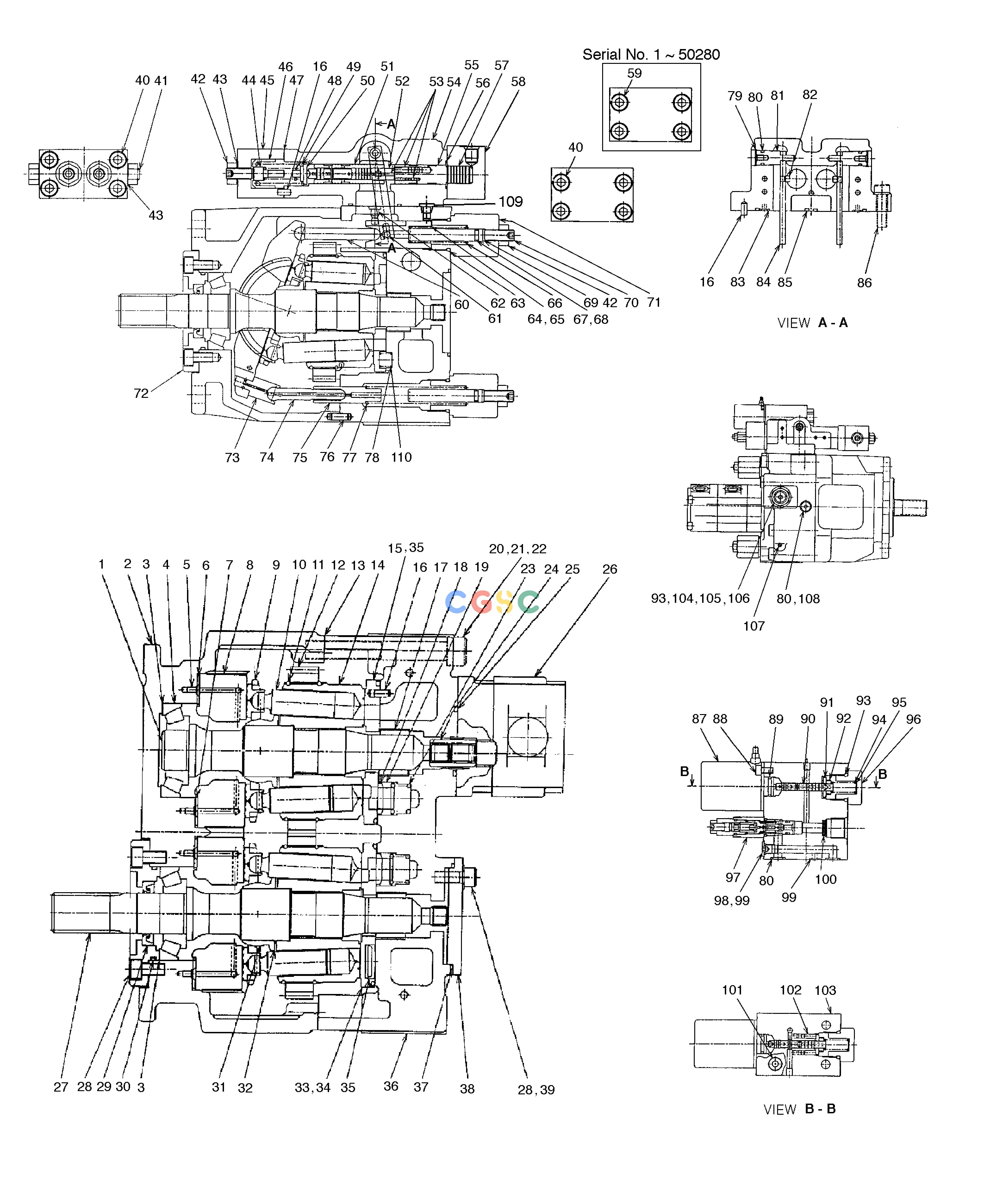 斗山零件查询MAIN PUMP SOLAR 170LC-V Doosan parts catalog online