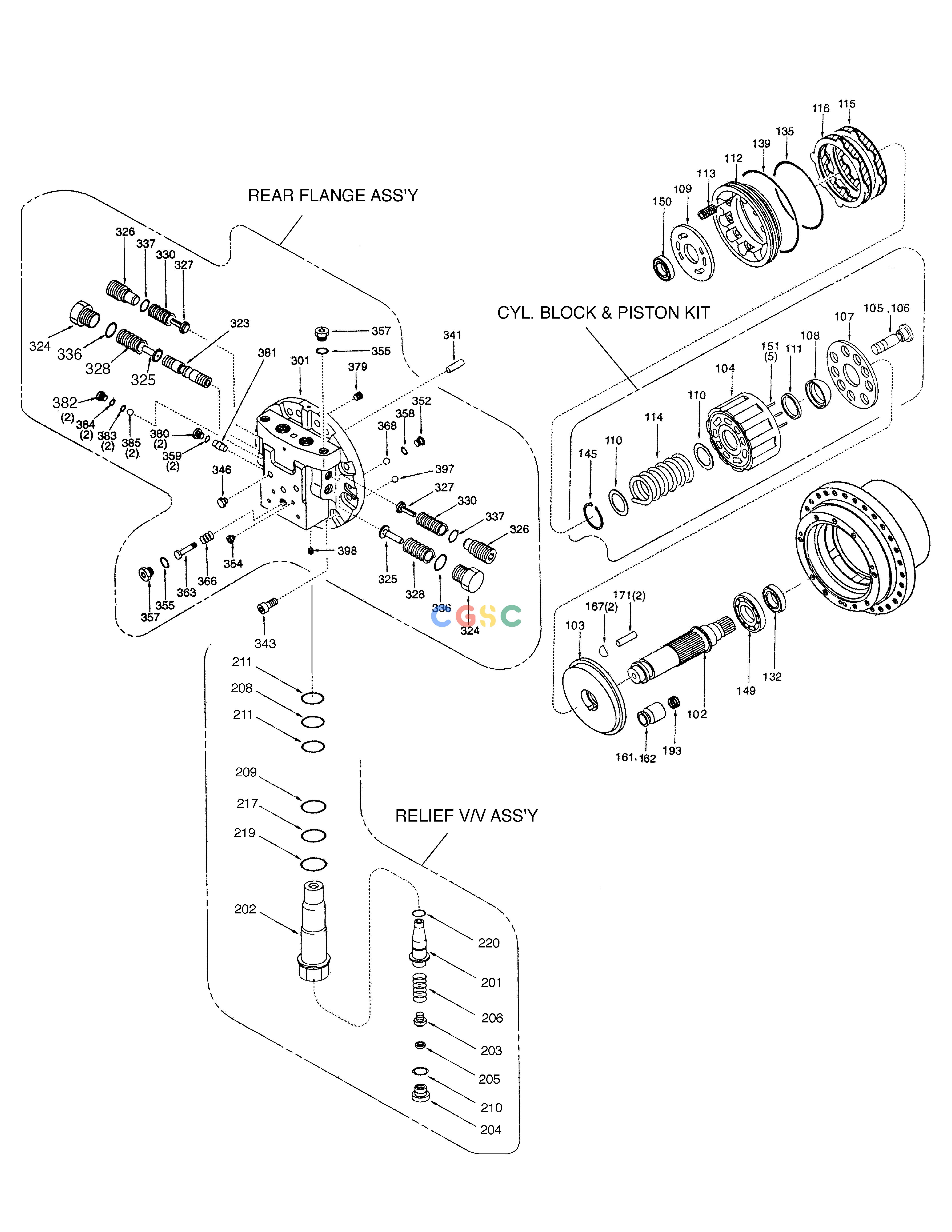 斗山零件查询TRAVEL MOTOR SOLAR 170LC-V Doosan parts catalog online