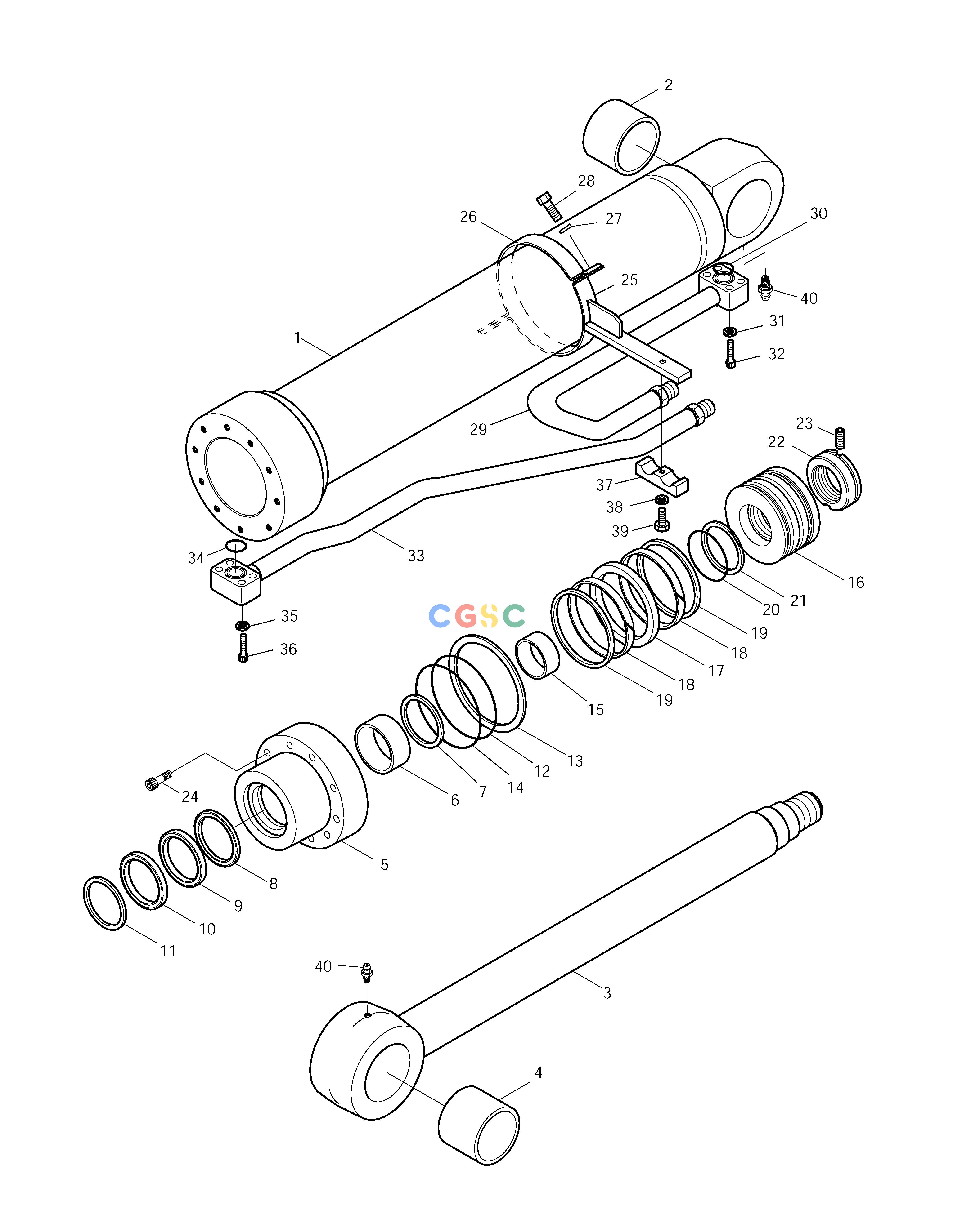 斗山零件查询BOOM CYLINDER-R.H SOLAR 170LC-V Doosan parts catalog online