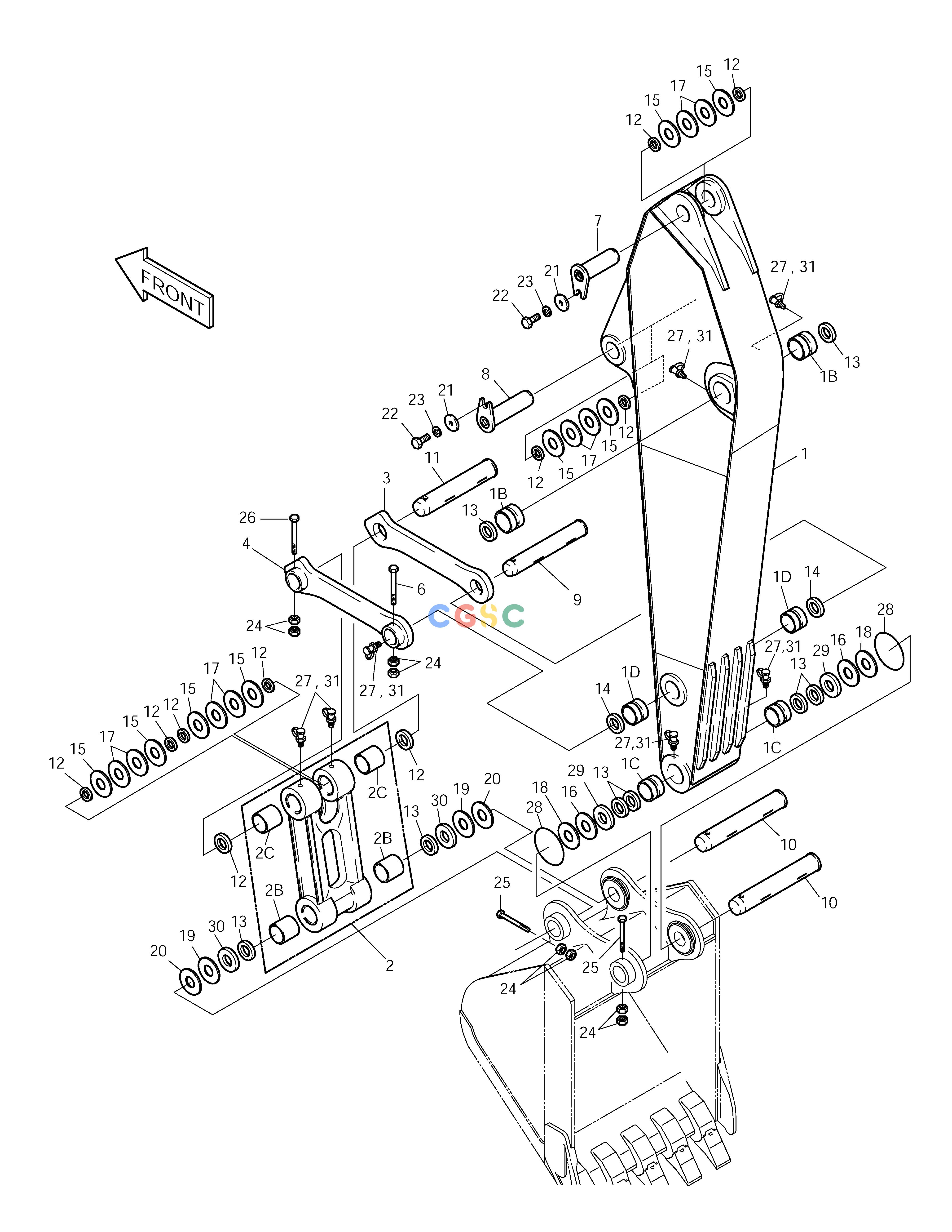 斗山零件查询ARM-3.1m SOLAR 170LC-V Doosan parts catalog online