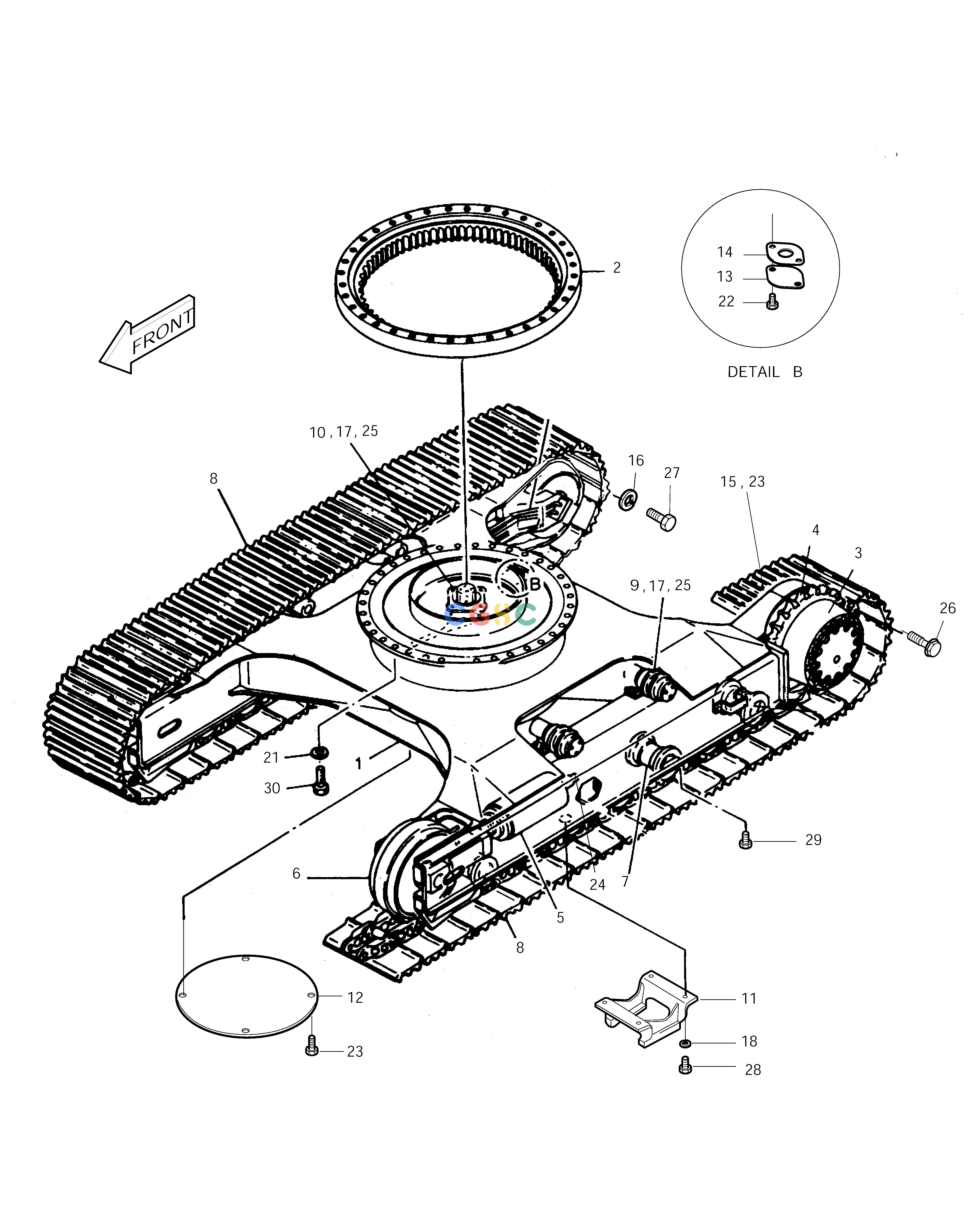 斗山零件查询TRACK ASS'Y-NARROW SOLAR 170LC-V Doosan parts catalog online
