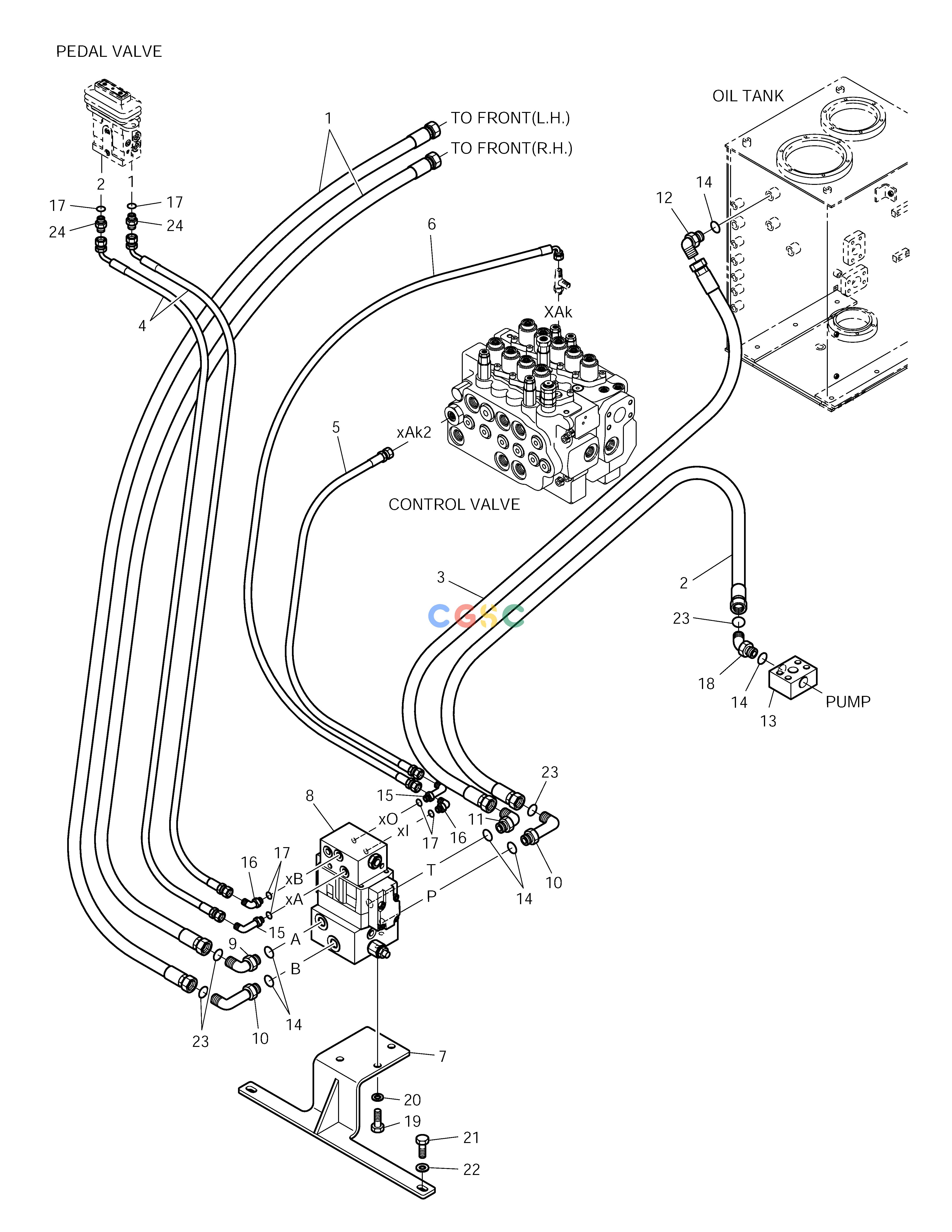斗山零件查询MAIN PIPING-ROTATION & TILTING SOLAR 170LC-V Doosan parts catalog online