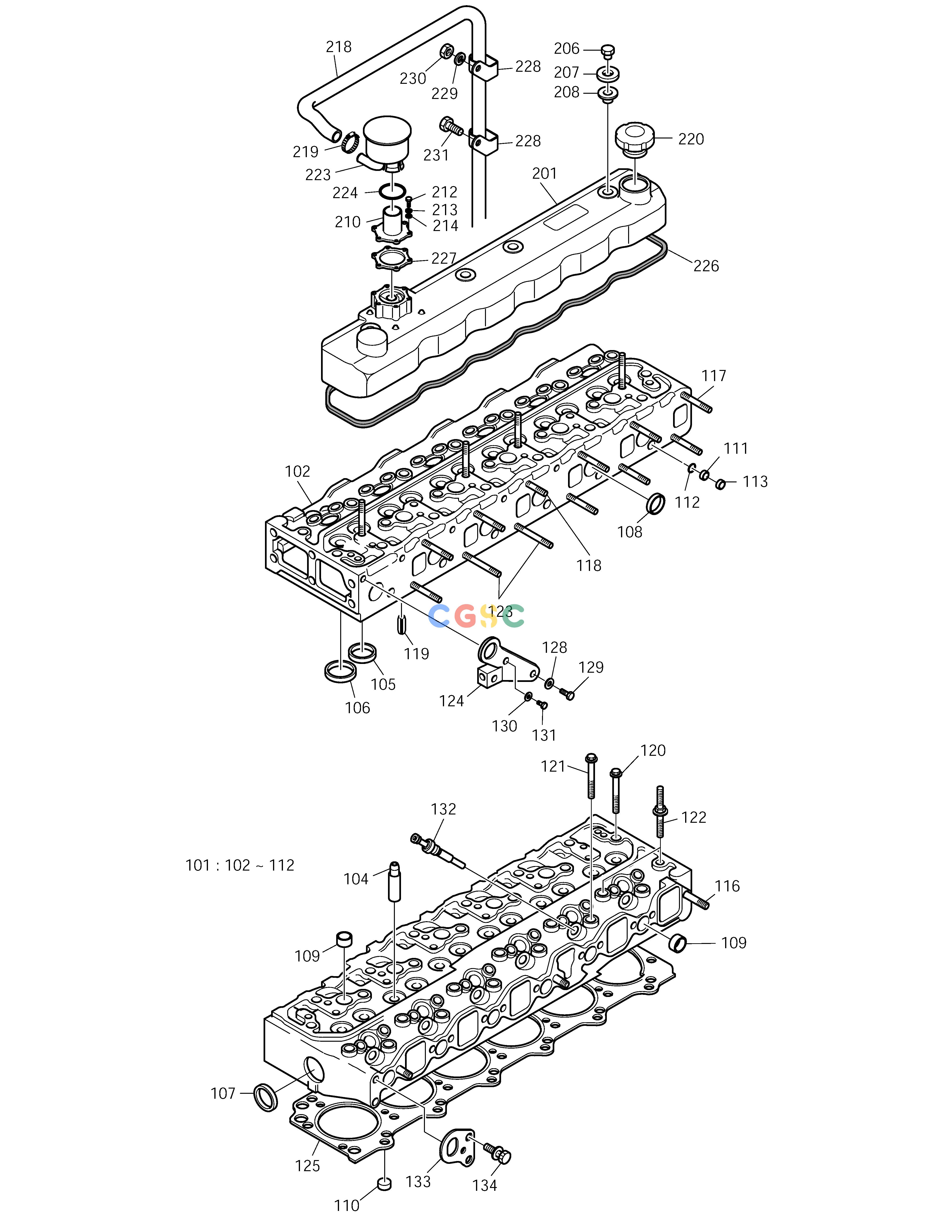 斗山零件查询CYLINDER HEAD SOLAR 255LC-V Doosan parts catalog online