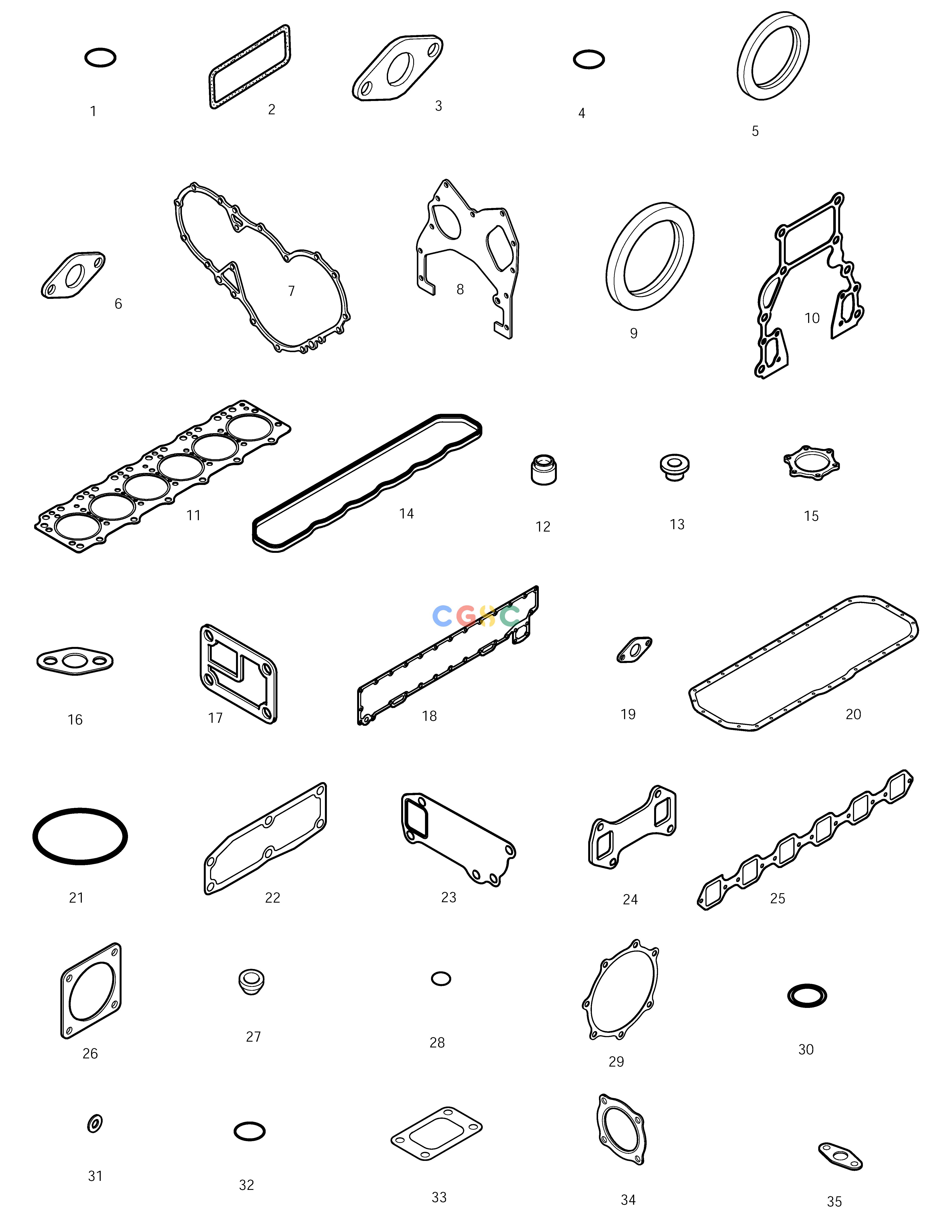 斗山零件查询OVER HAUL GASKET KIT-ALL SOLAR 255LC-V Doosan parts catalog online