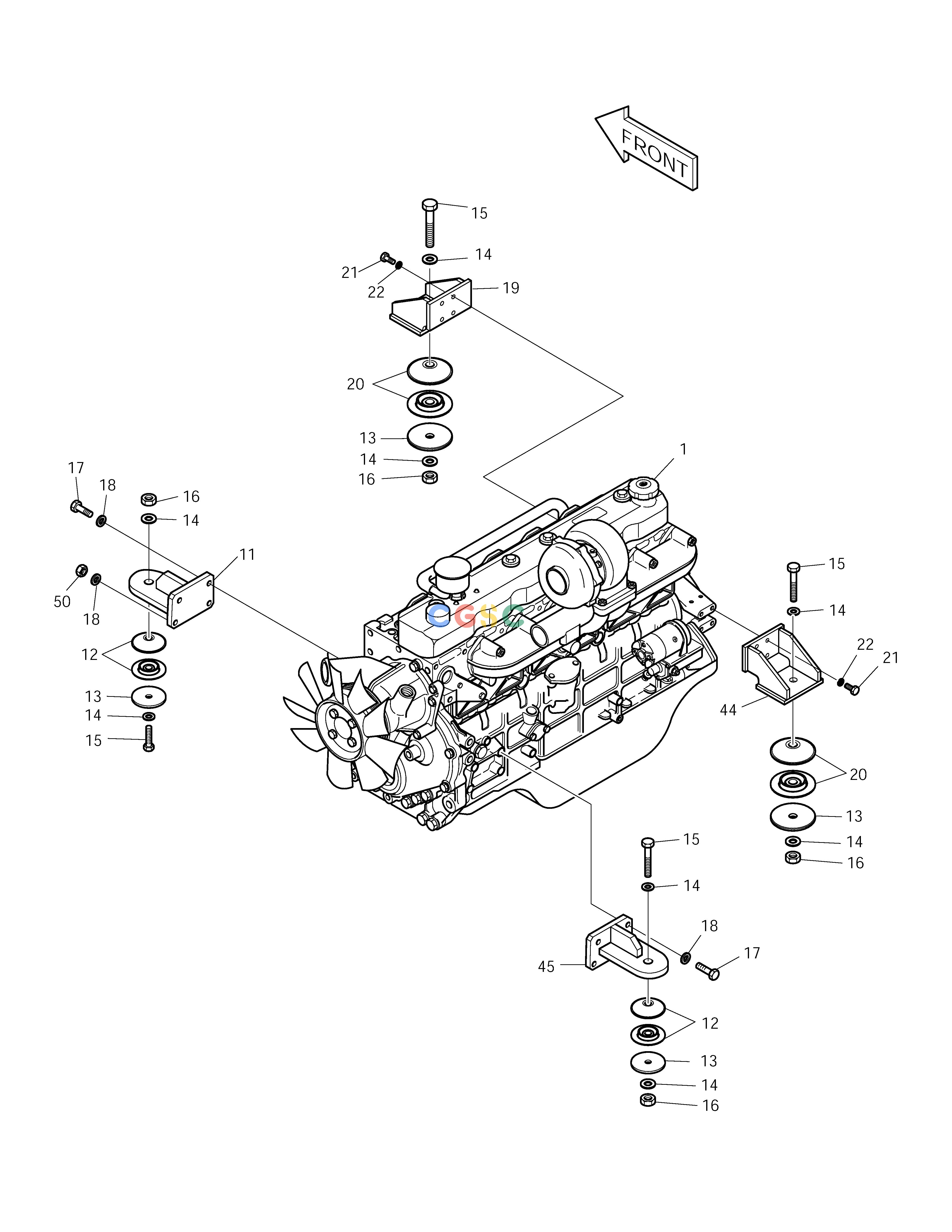 斗山零件查询ENGINE MOUNTING SOLAR 255LC-V Doosan parts catalog online