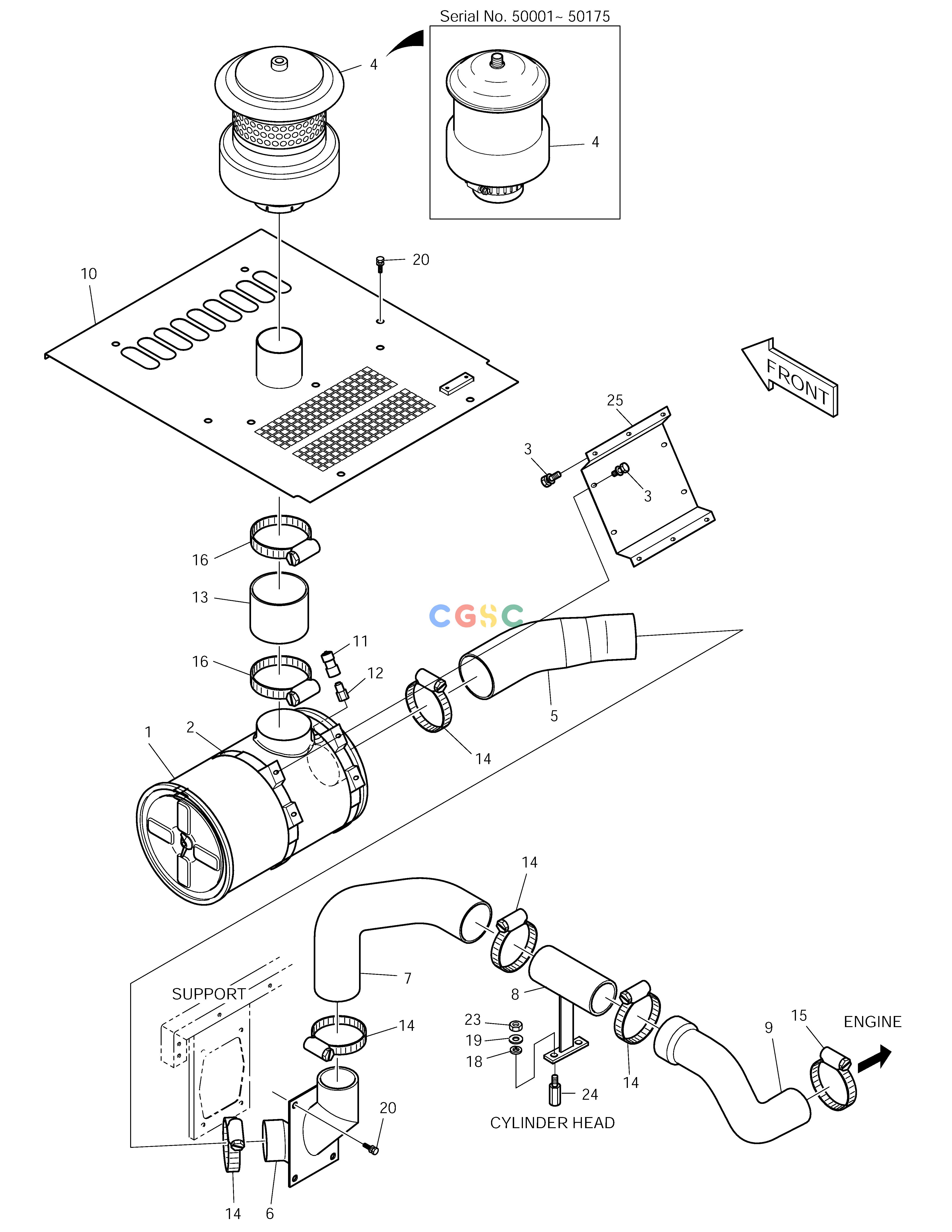 斗山零件查询AIR CLEANER ASS'Y SOLAR 255LC-V Doosan parts catalog online