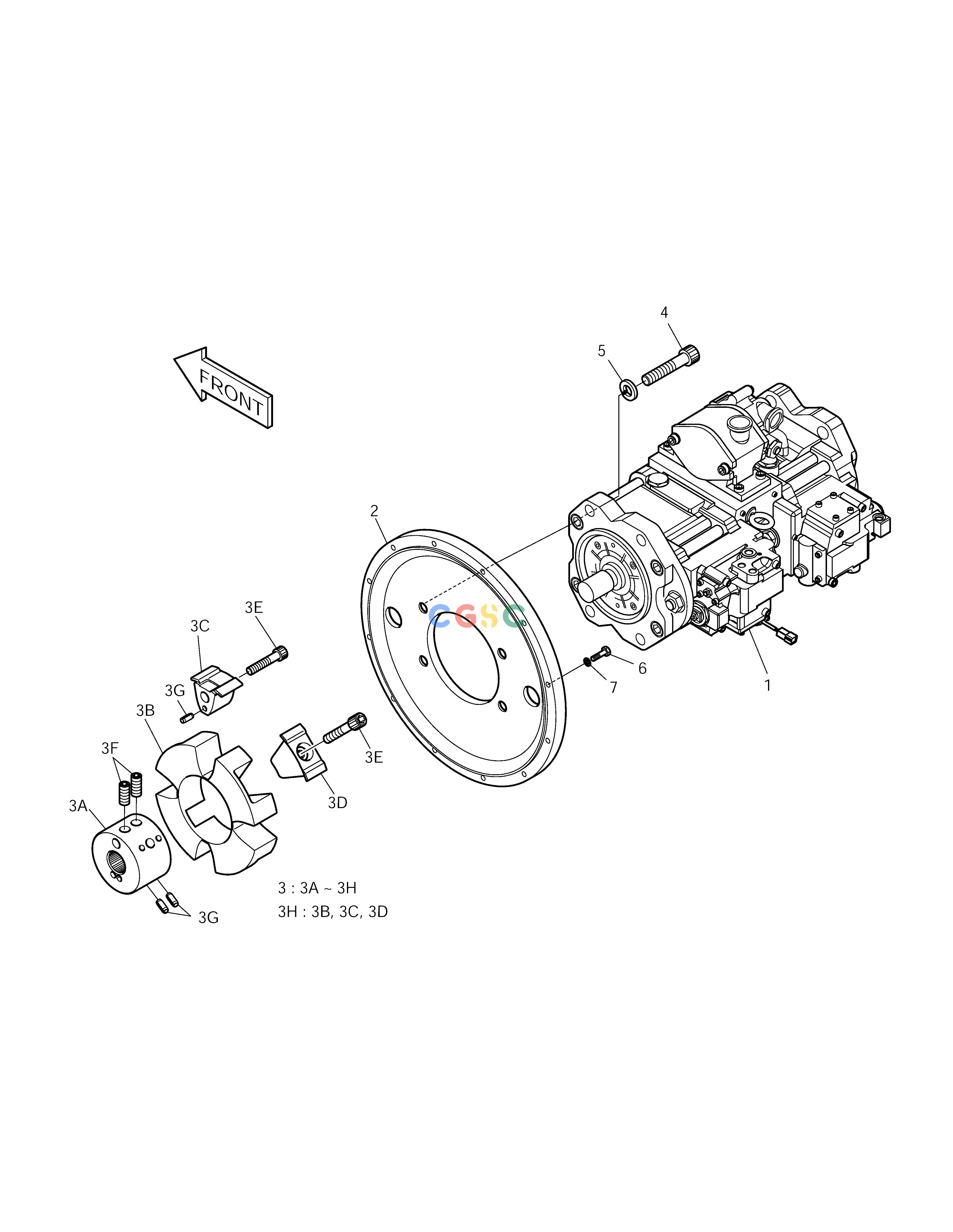 斗山零件查询PUMP MOUNTING SOLAR 255LC-V Doosan parts catalog online