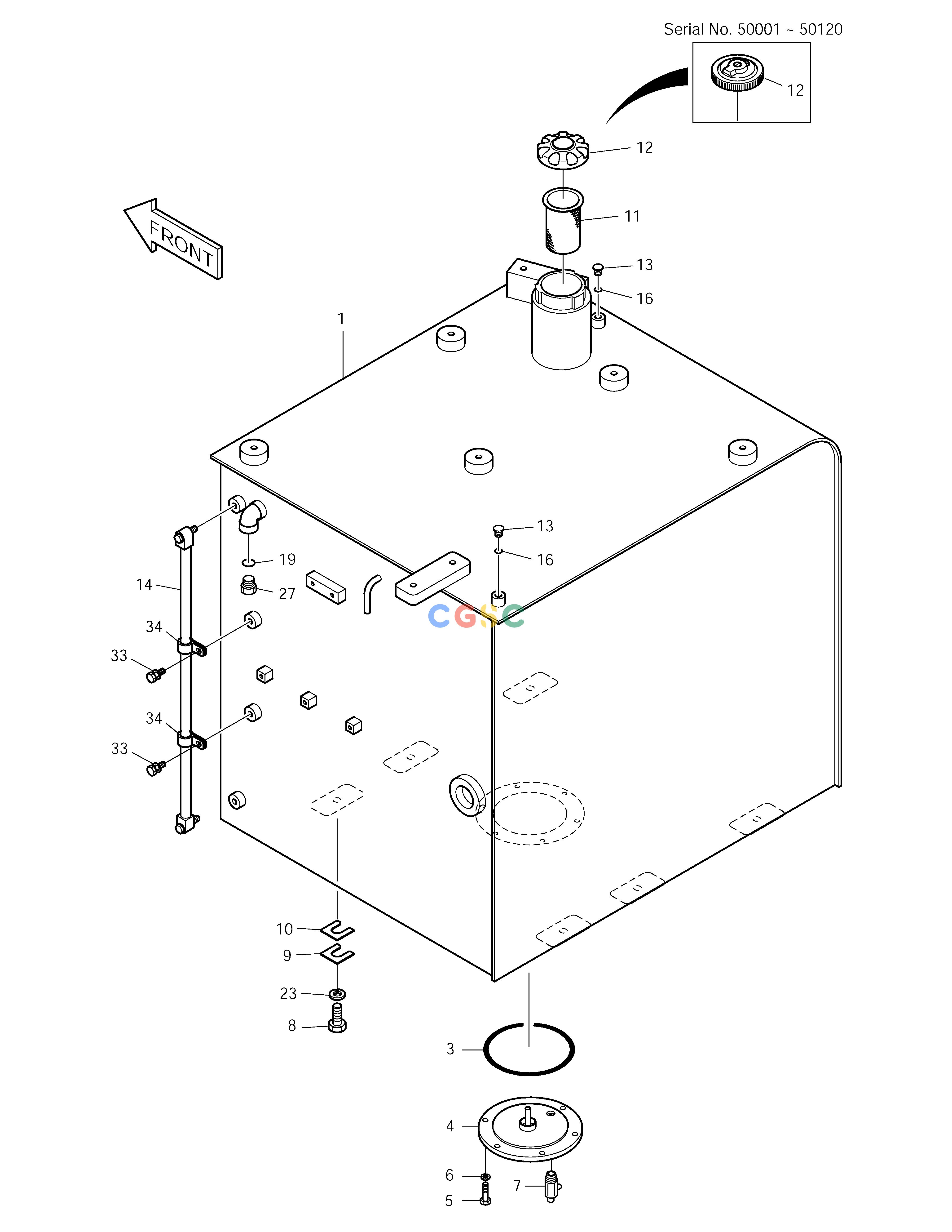 斗山零件查询FUEL TANK SOLAR 255LC-V Doosan parts catalog online