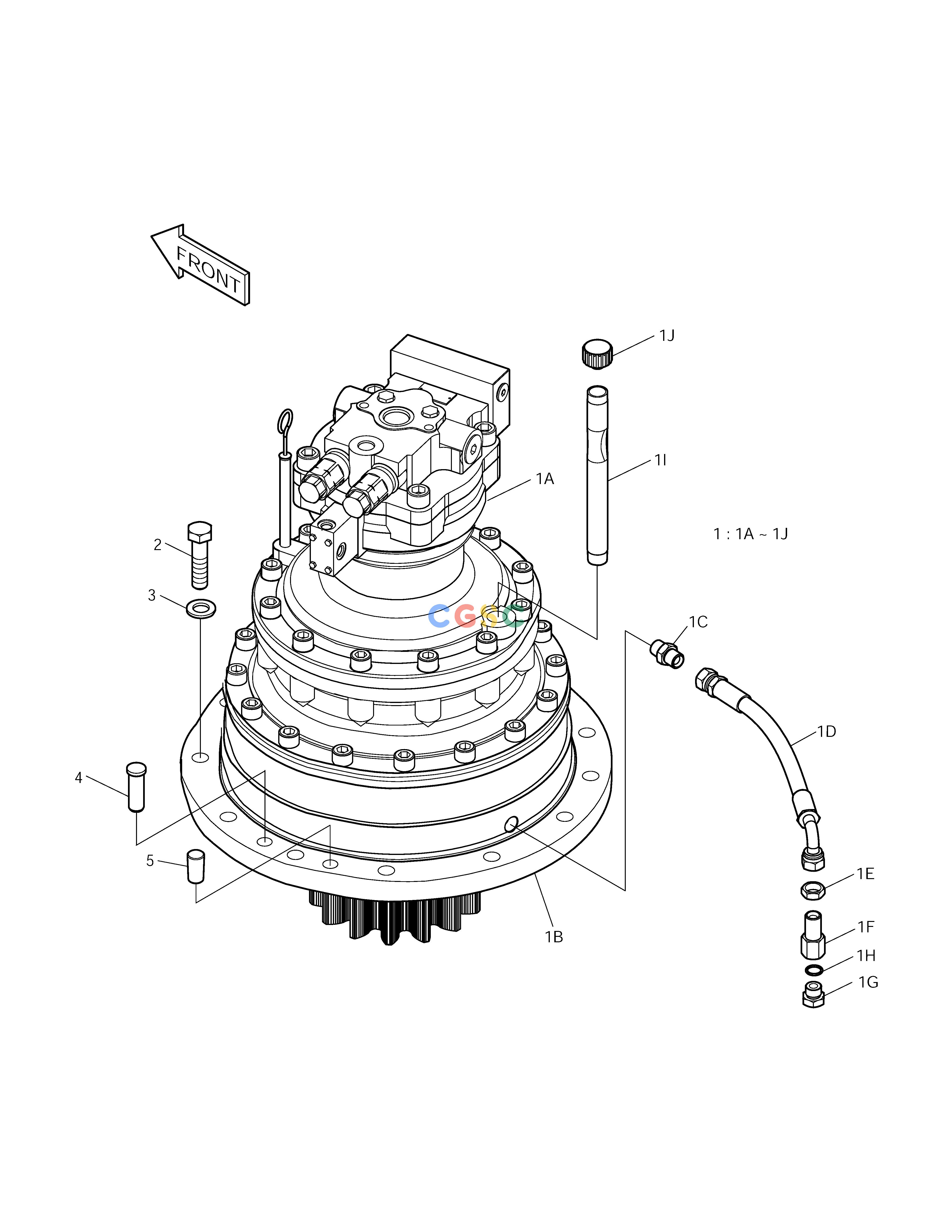 斗山零件查询SWING DEVICE ASS'Y SOLAR 255LC-V Doosan parts catalog online
