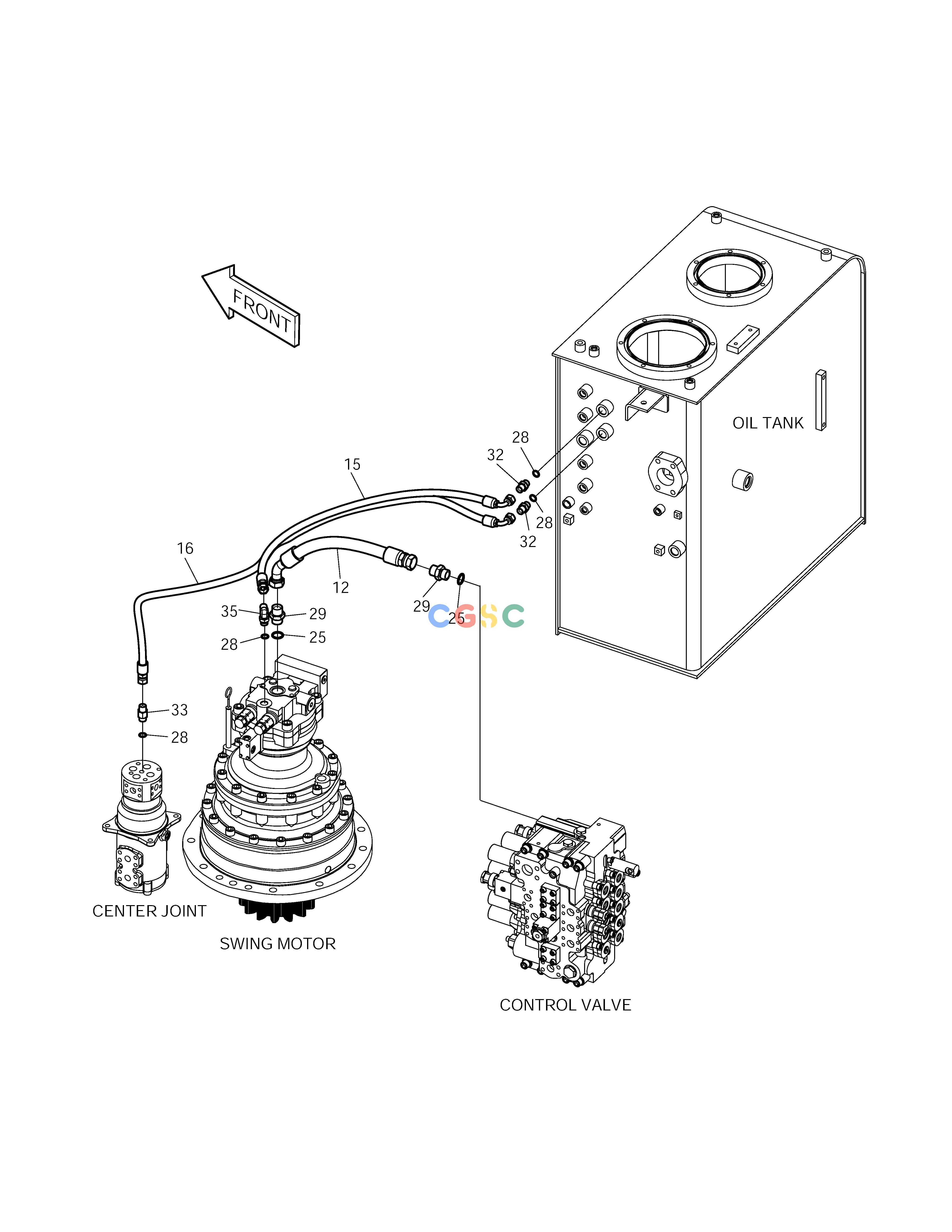 斗山零件查询OIL COOLER PIPING(3) SOLAR 255LC-V Doosan parts catalog online