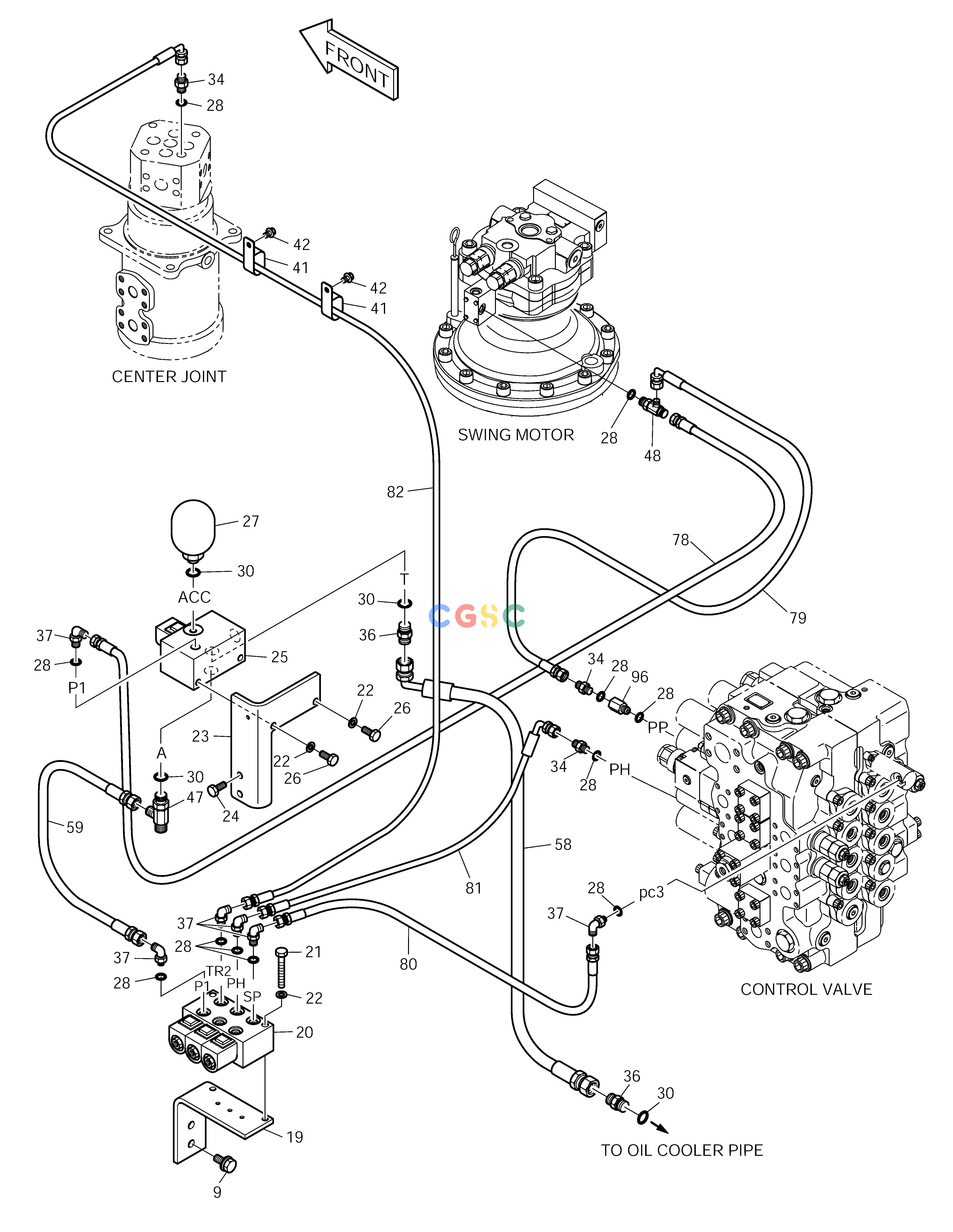斗山零件查询PILOT PIPING(2) SOLAR 255LC-V Doosan parts catalog online