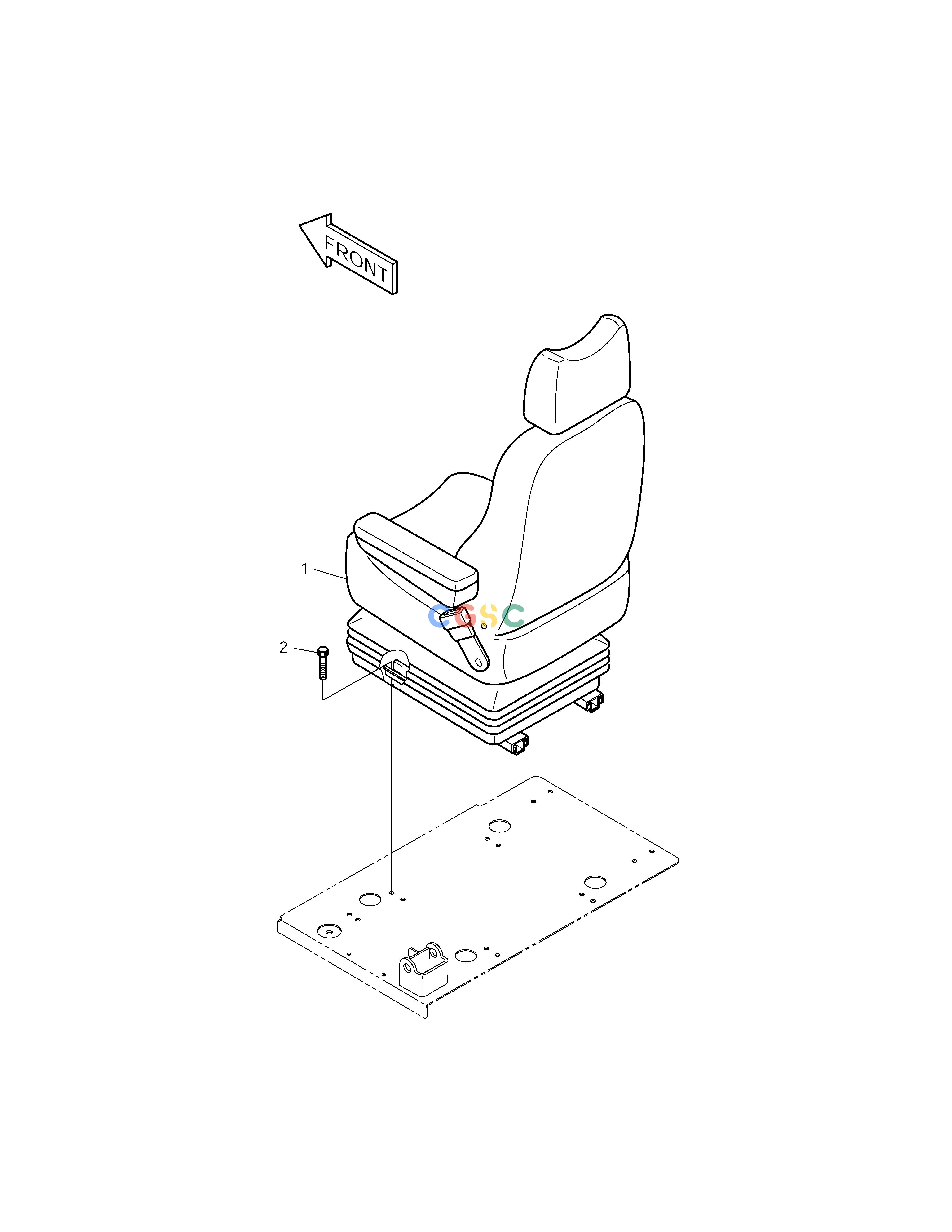 斗山零件查询SEAT MOUNTING SOLAR 255LC-V Doosan parts catalog online