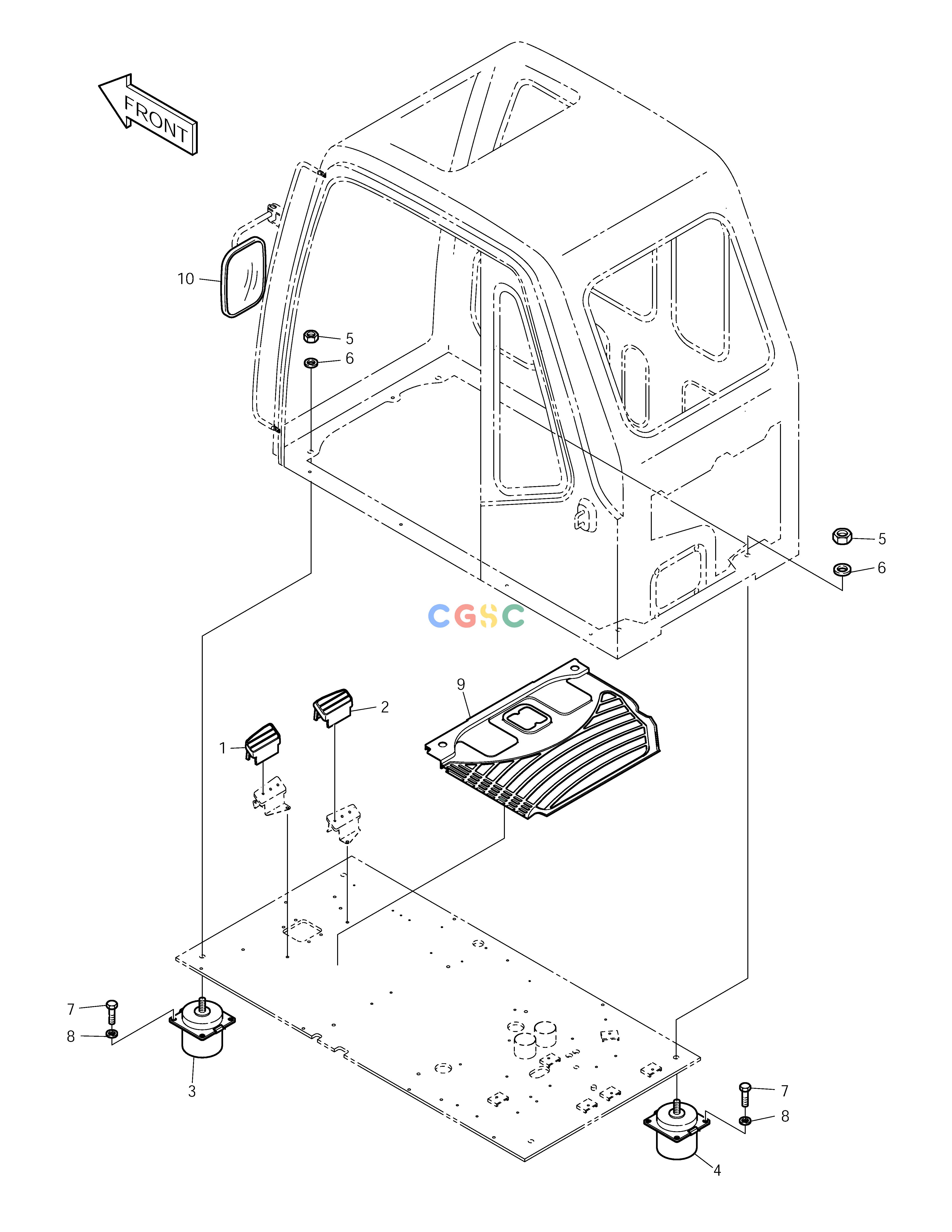 斗山零件查询CABIN MOUNT ASS'Y SOLAR 255LC-V Doosan parts catalog online