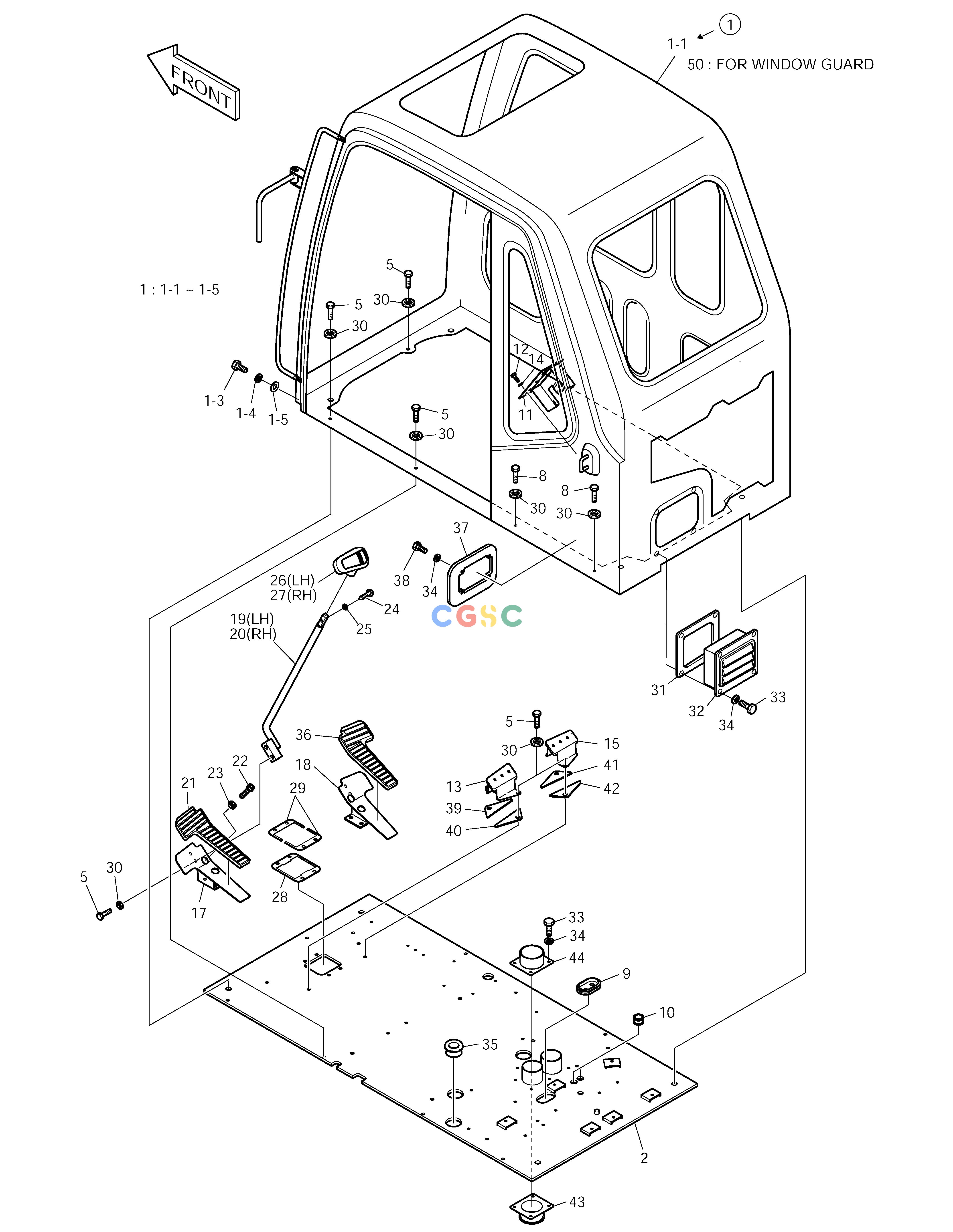 斗山零件查询CABIN ASS'Y SOLAR 255LC-V Doosan parts catalog online