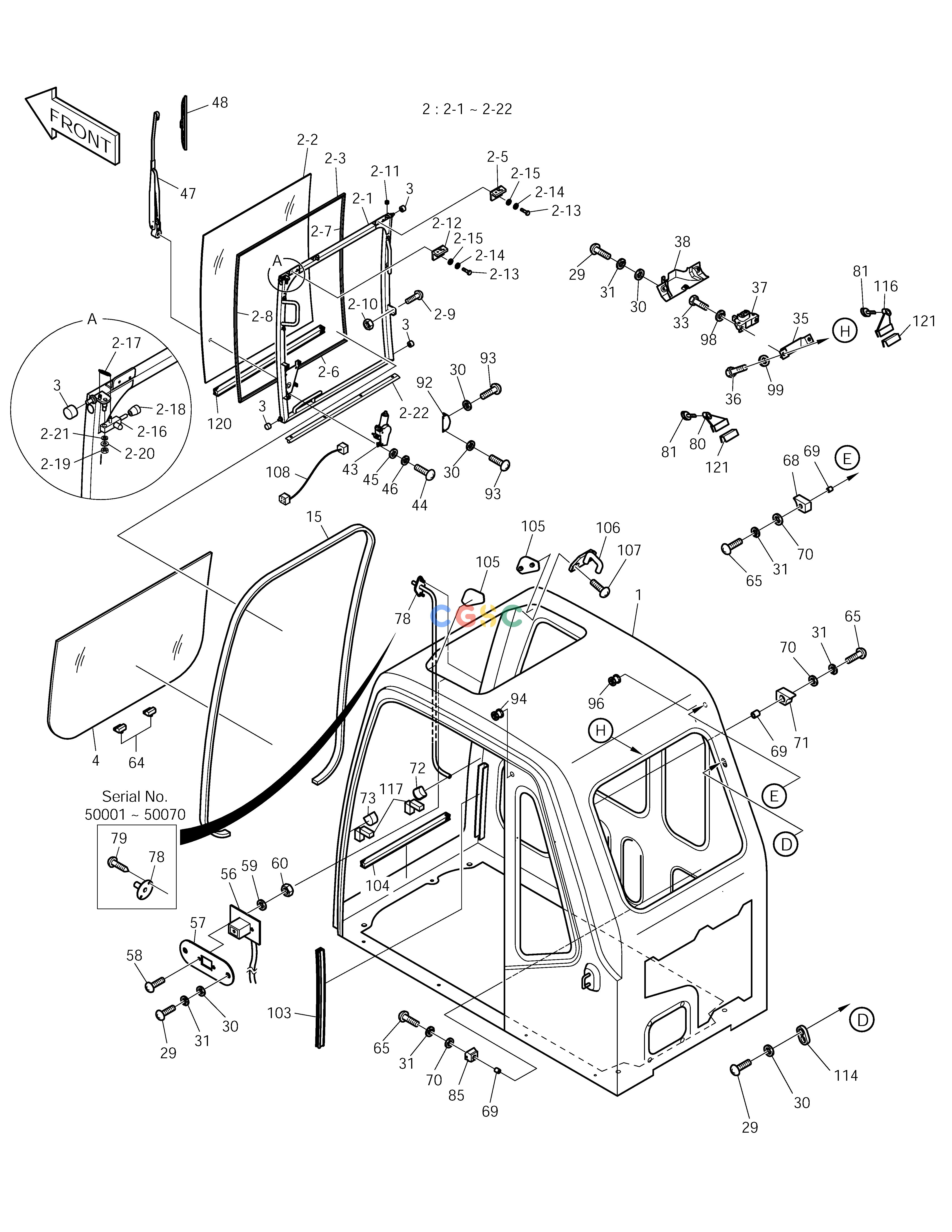 斗山零件查询CABIN(1) SOLAR 255LC-V Doosan parts catalog online