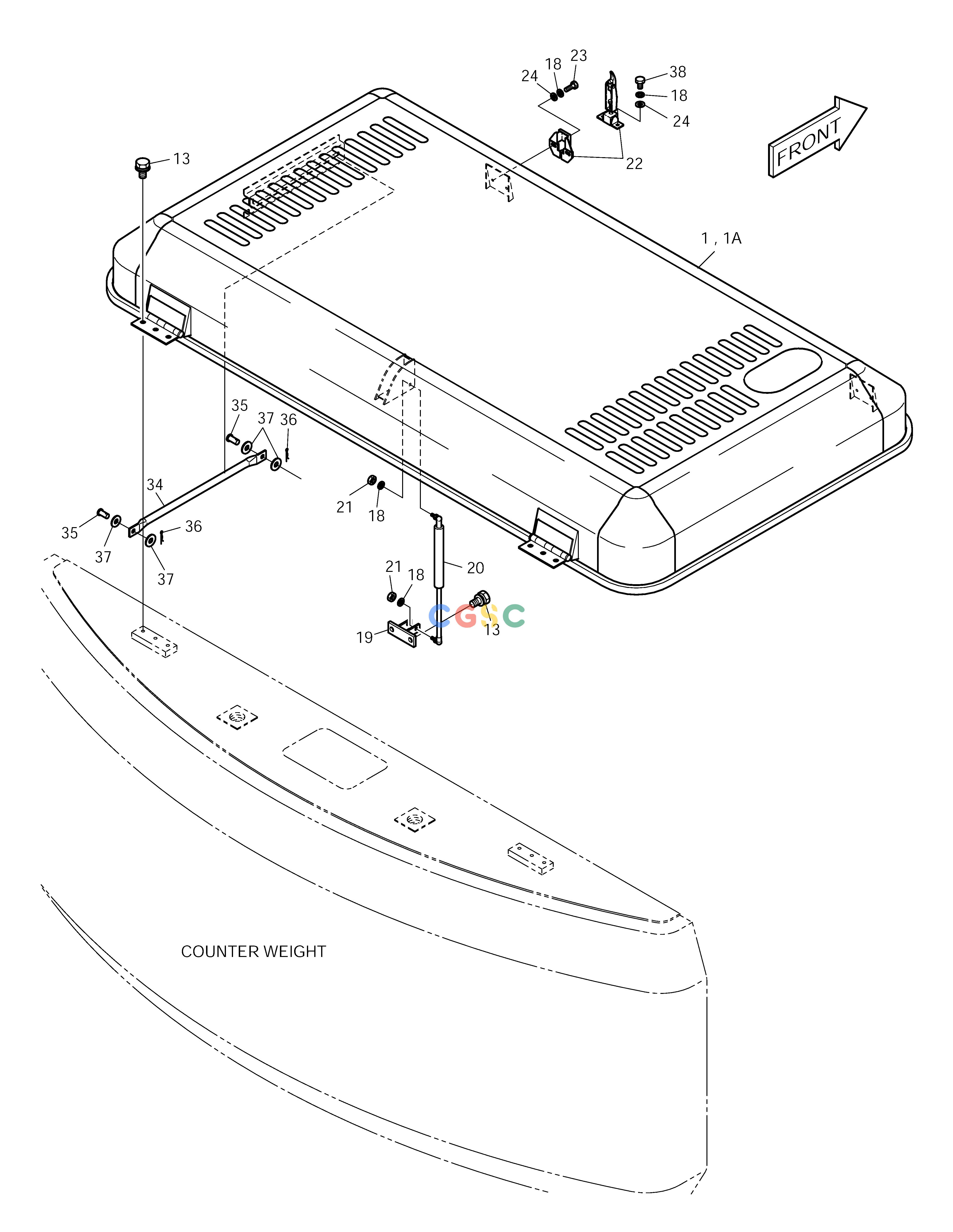 斗山零件查询COVER(4) SOLAR 255LC-V Doosan parts catalog online