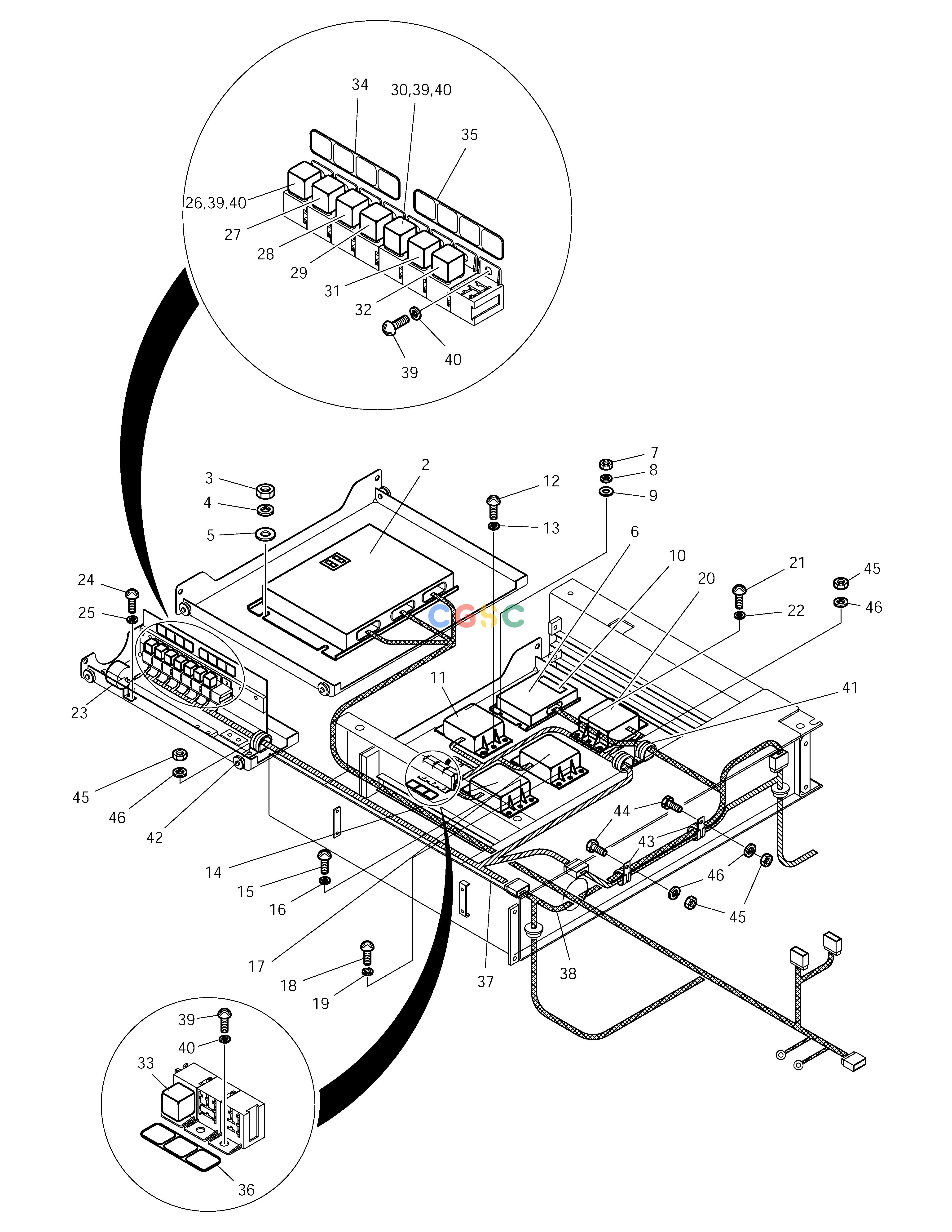斗山零件查询ELECTRIC BOX ASS'Y(2)-ELECTRIC PARTS SOLAR 255LC-V Doosan parts catalog online