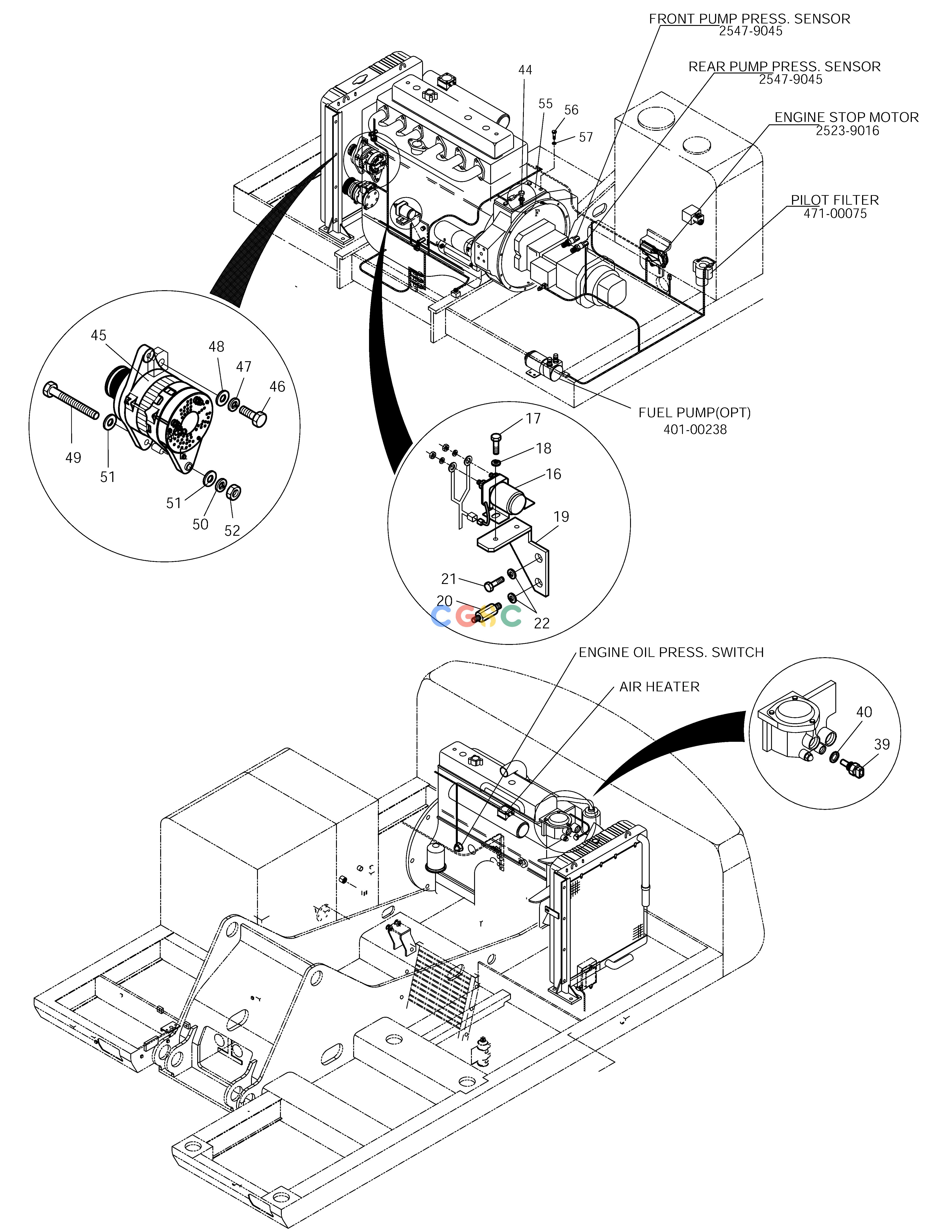 斗山零件查询ELECTRIC PARTS(6)-ENGINE SOLAR 255LC-V Doosan parts catalog online
