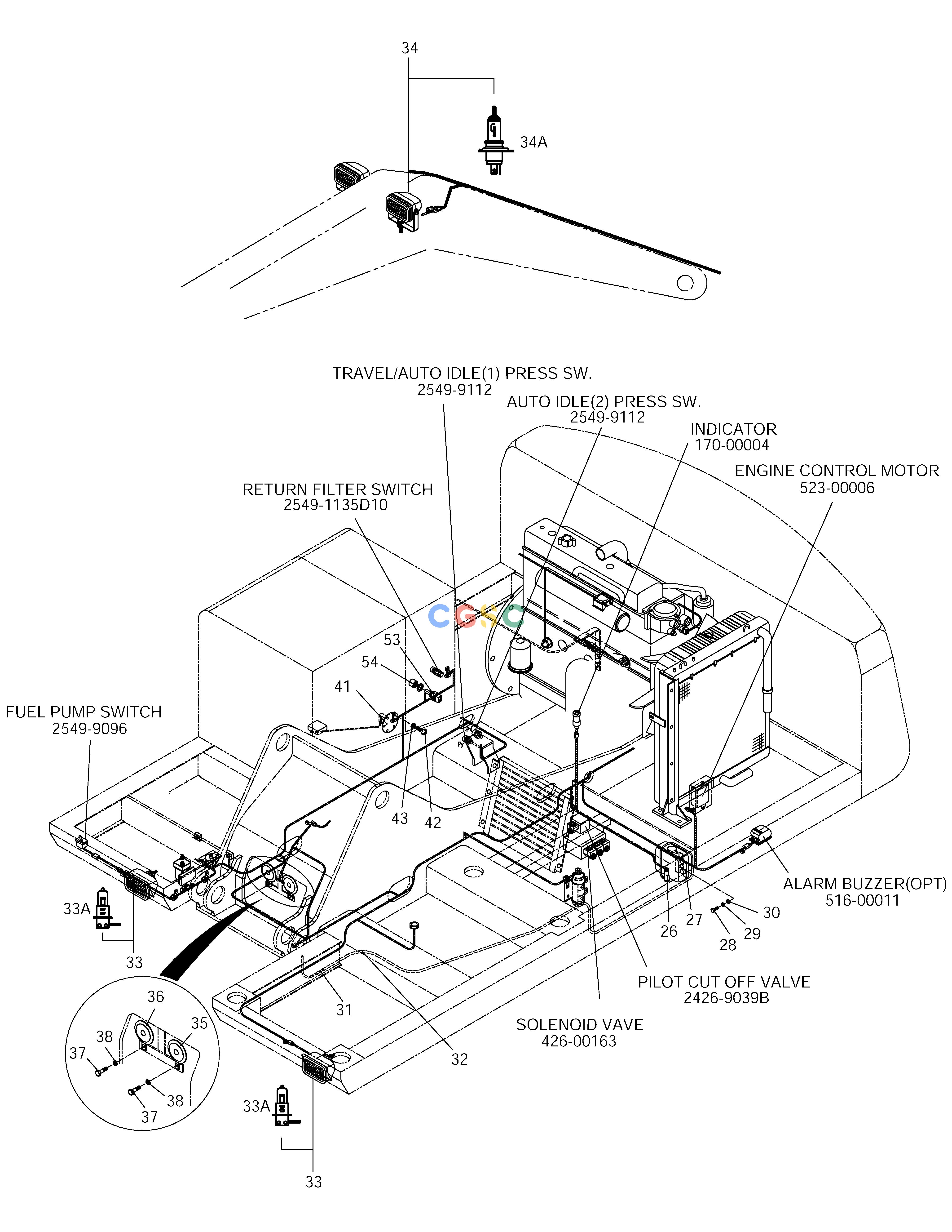斗山零件查询ELECTRIC PARTS(7)-RELATED PARTS SOLAR 255LC-V Doosan parts catalog online