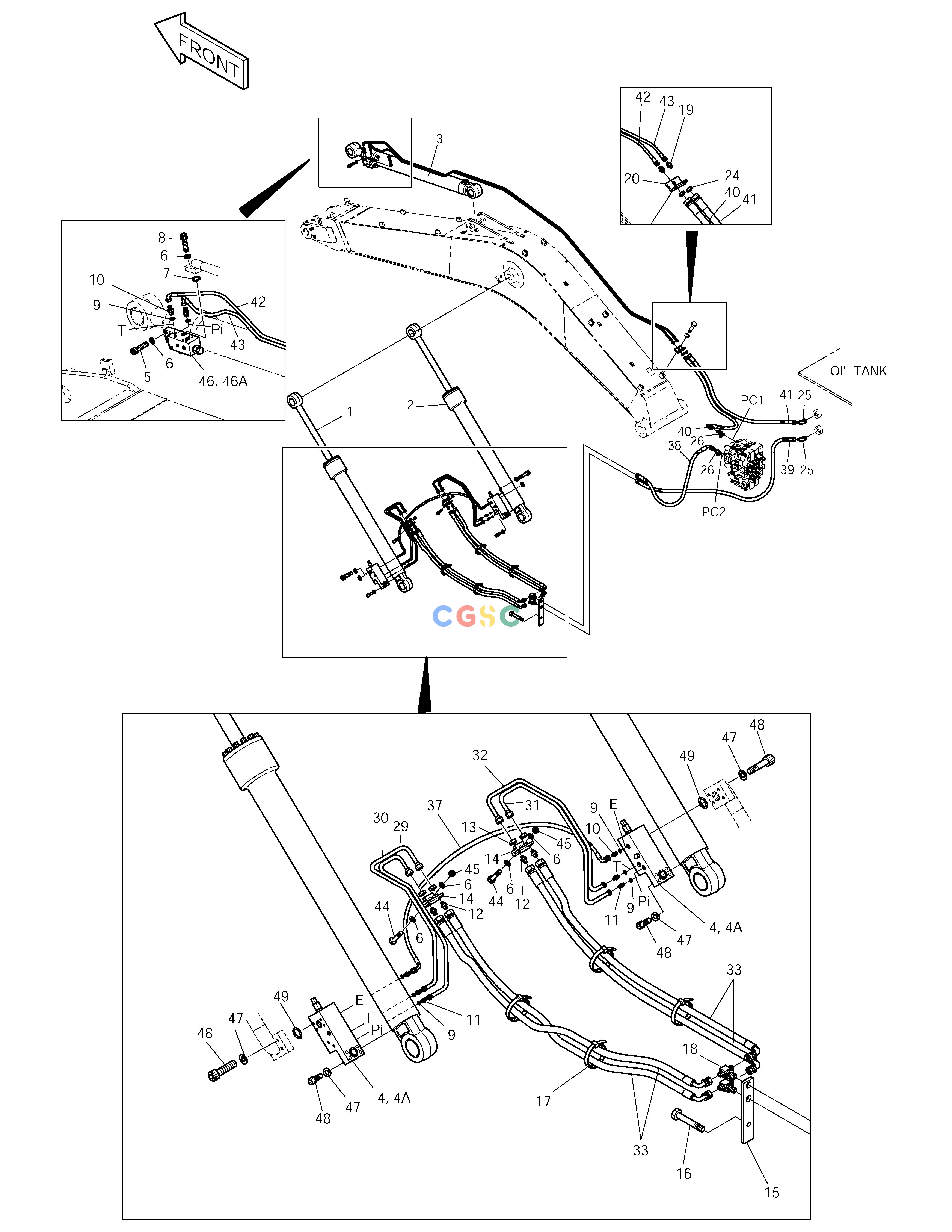 斗山零件查询LOCK VALVE PIPING-5.9m SOLAR 255LC-V Doosan parts catalog online