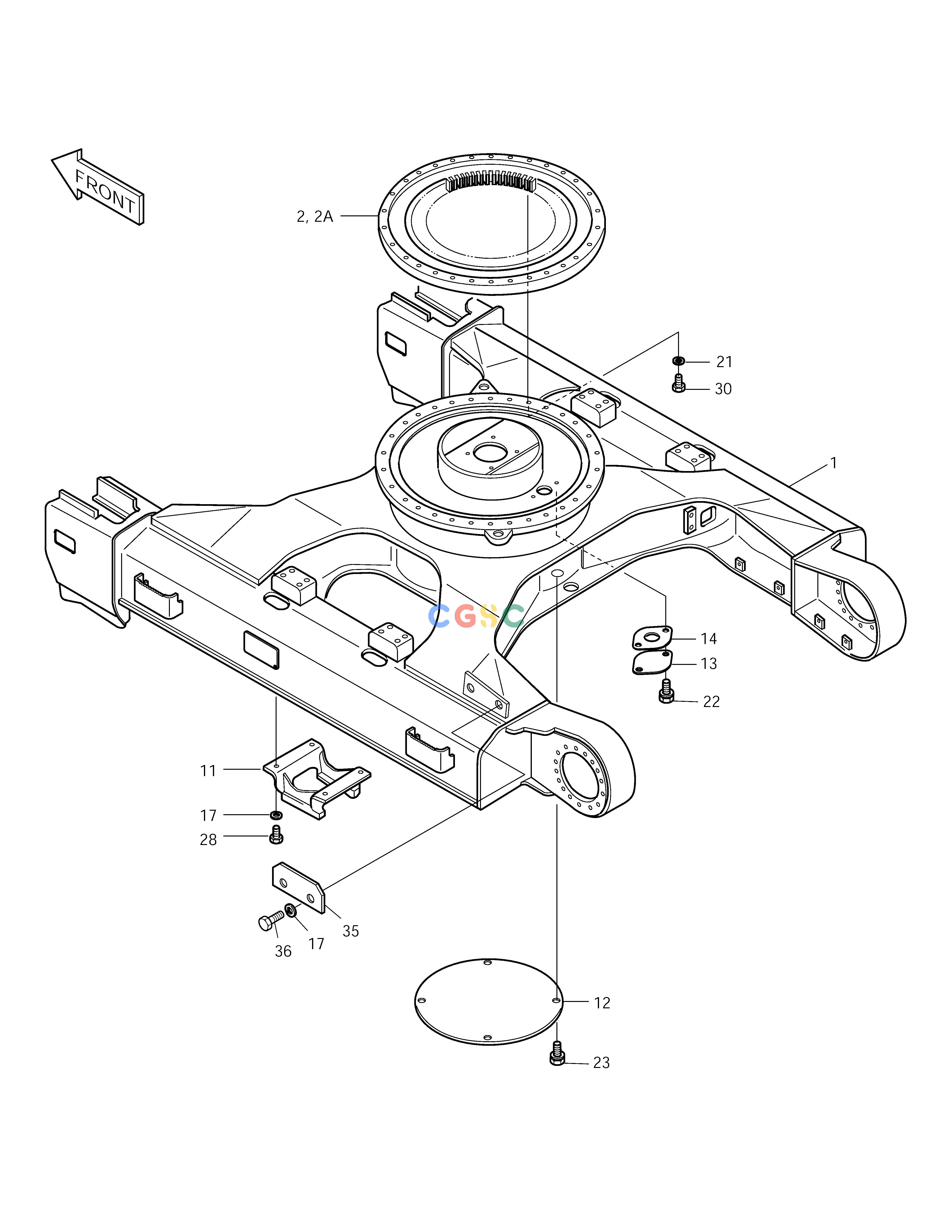 斗山零件查询TRACK FRAME SOLAR 255LC-V Doosan parts catalog online