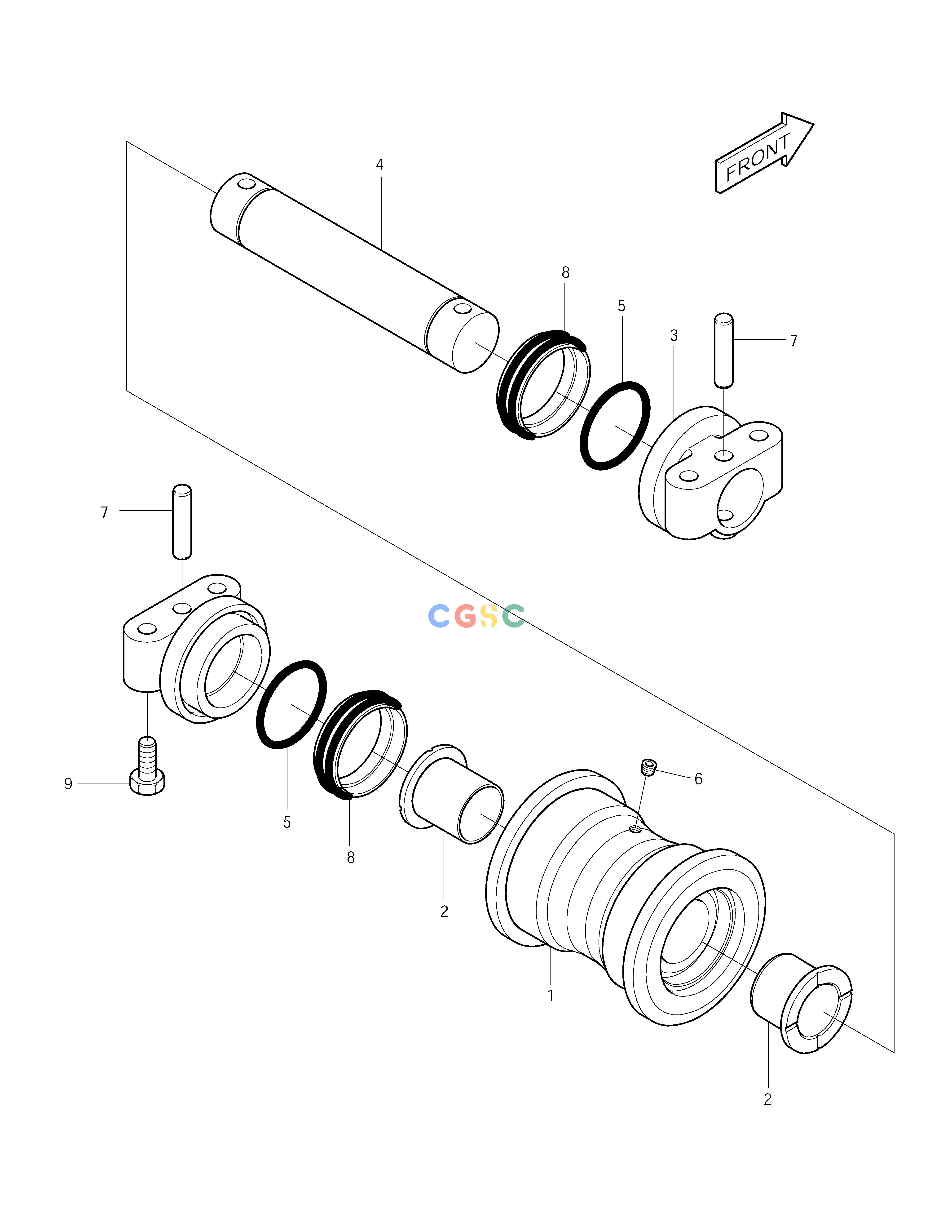 斗山零件查询LOWER ROLLER SOLAR 255LC-V Doosan parts catalog online