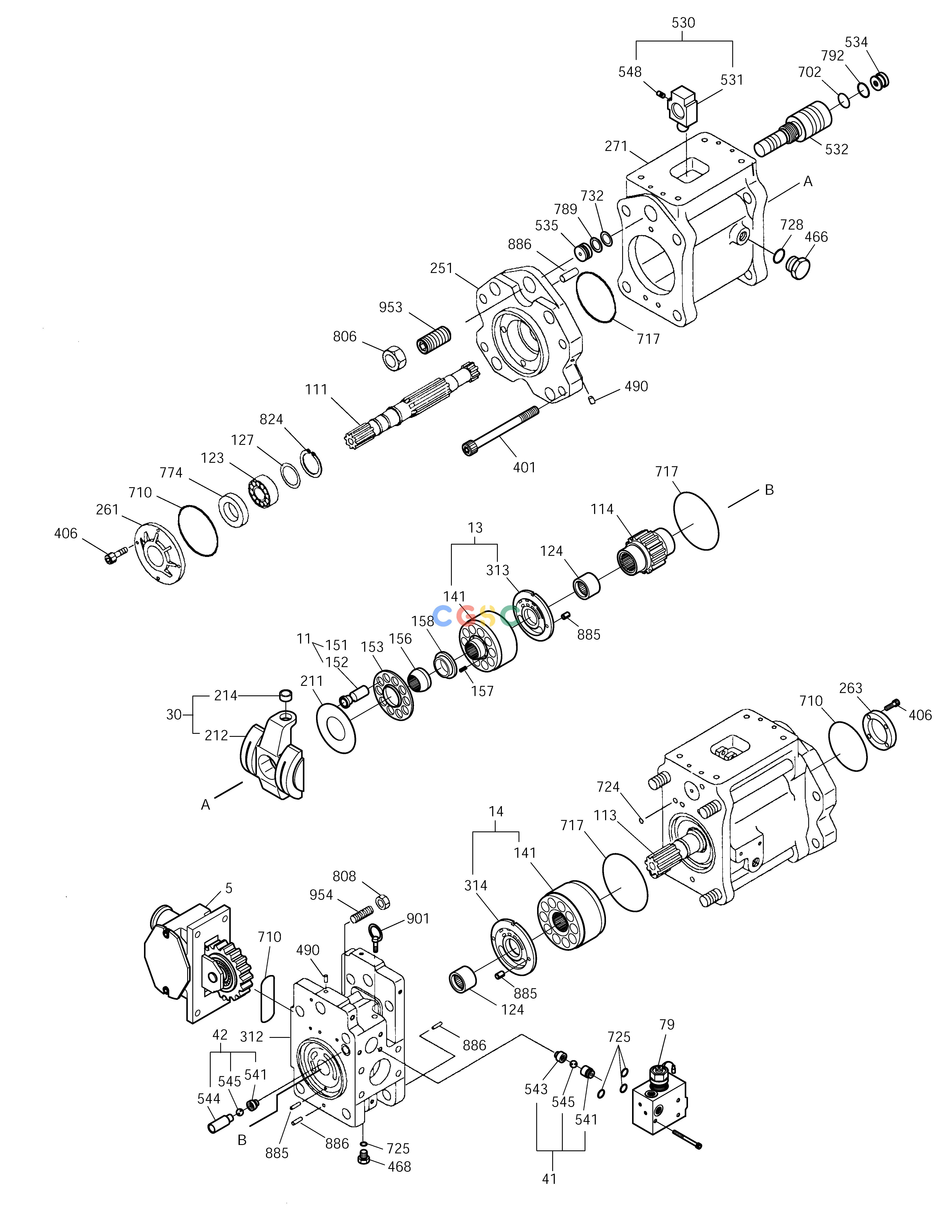 斗山零件查询MAIN PUMP SOLAR 255LC-V Doosan parts catalog online