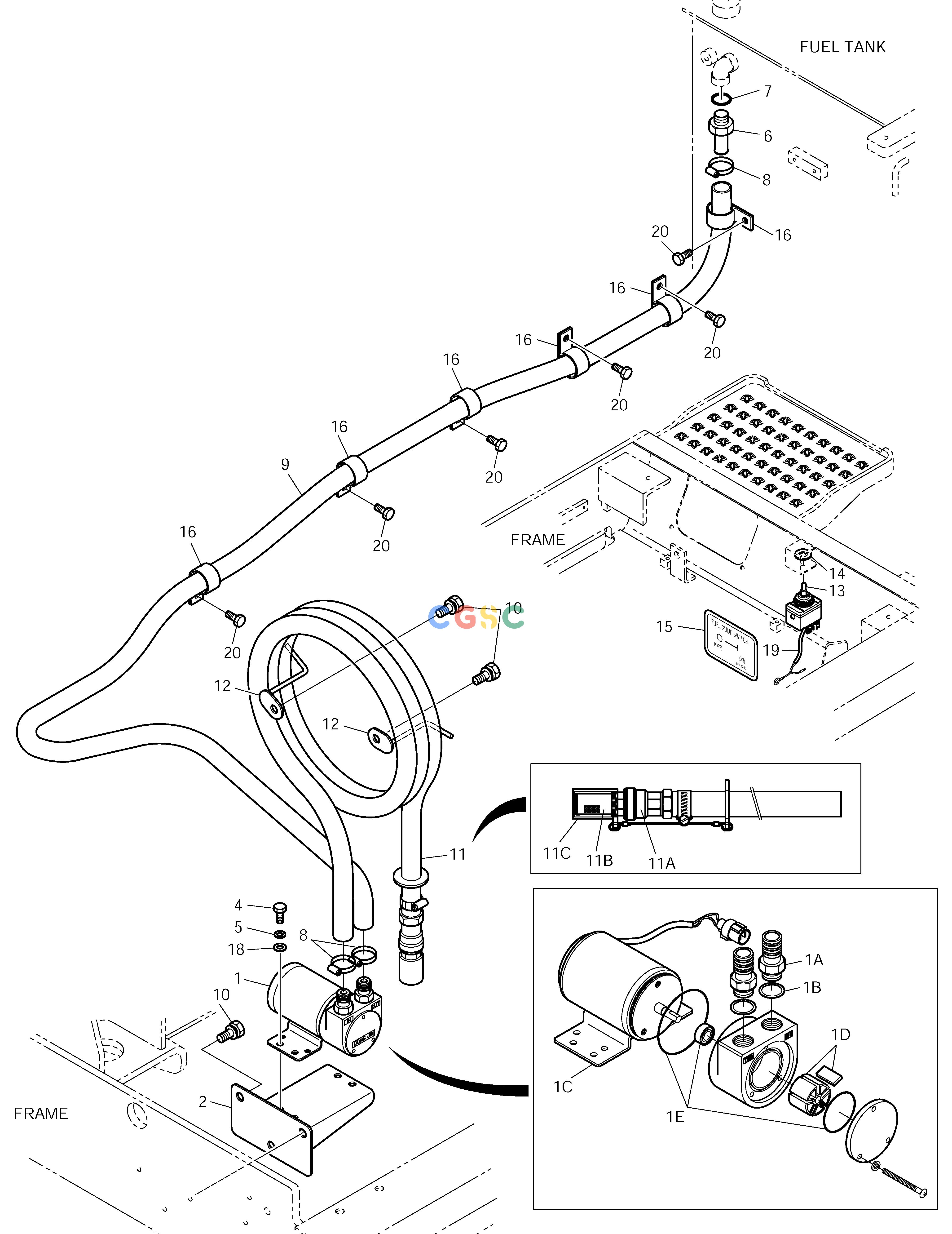 斗山零件查询FUEL FILLER PUMP ASS'Y SOLAR 255LC-V Doosan parts catalog online