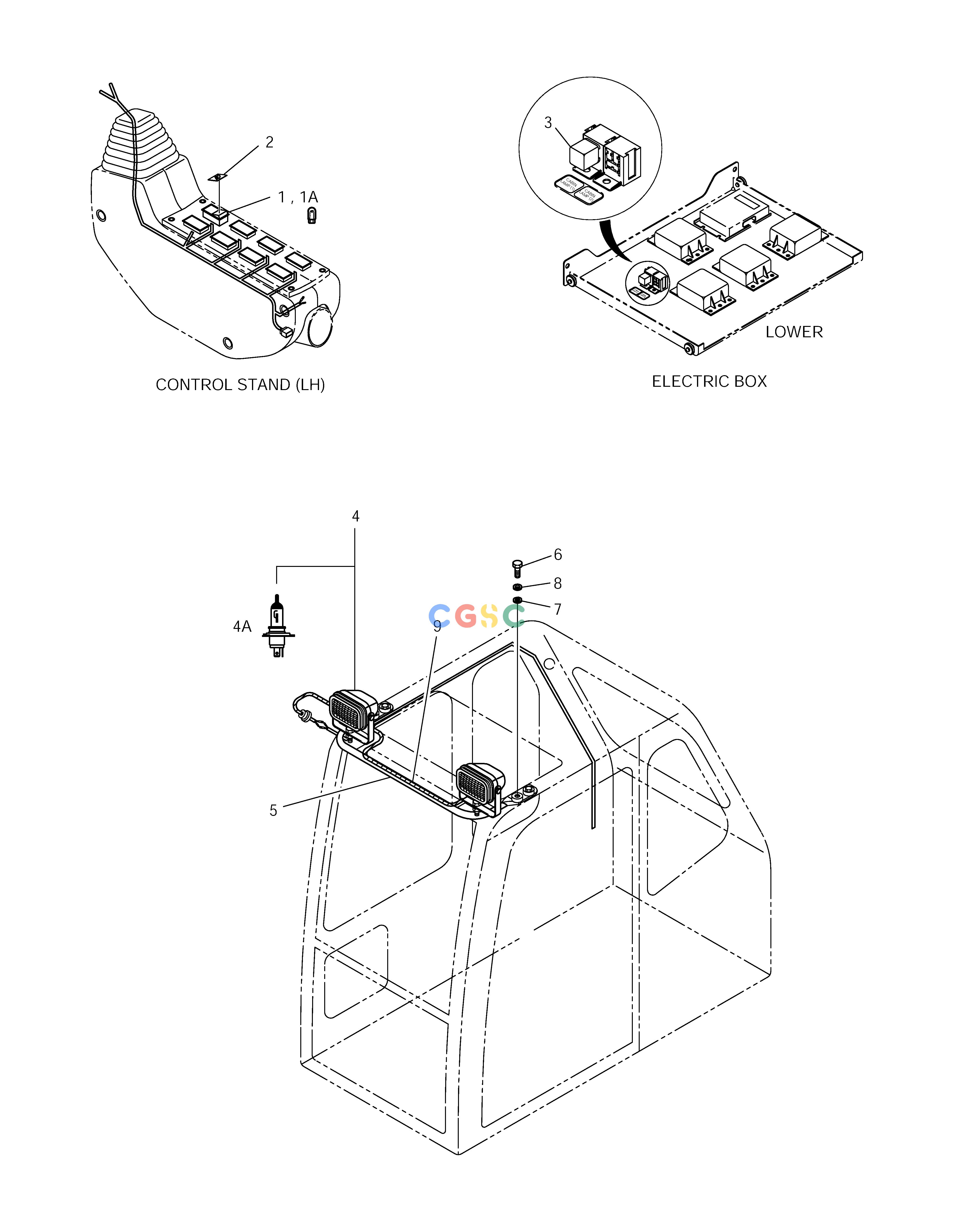 斗山零件查询CABIN LAMP ASS'Y SOLAR 255LC-V Doosan parts catalog online