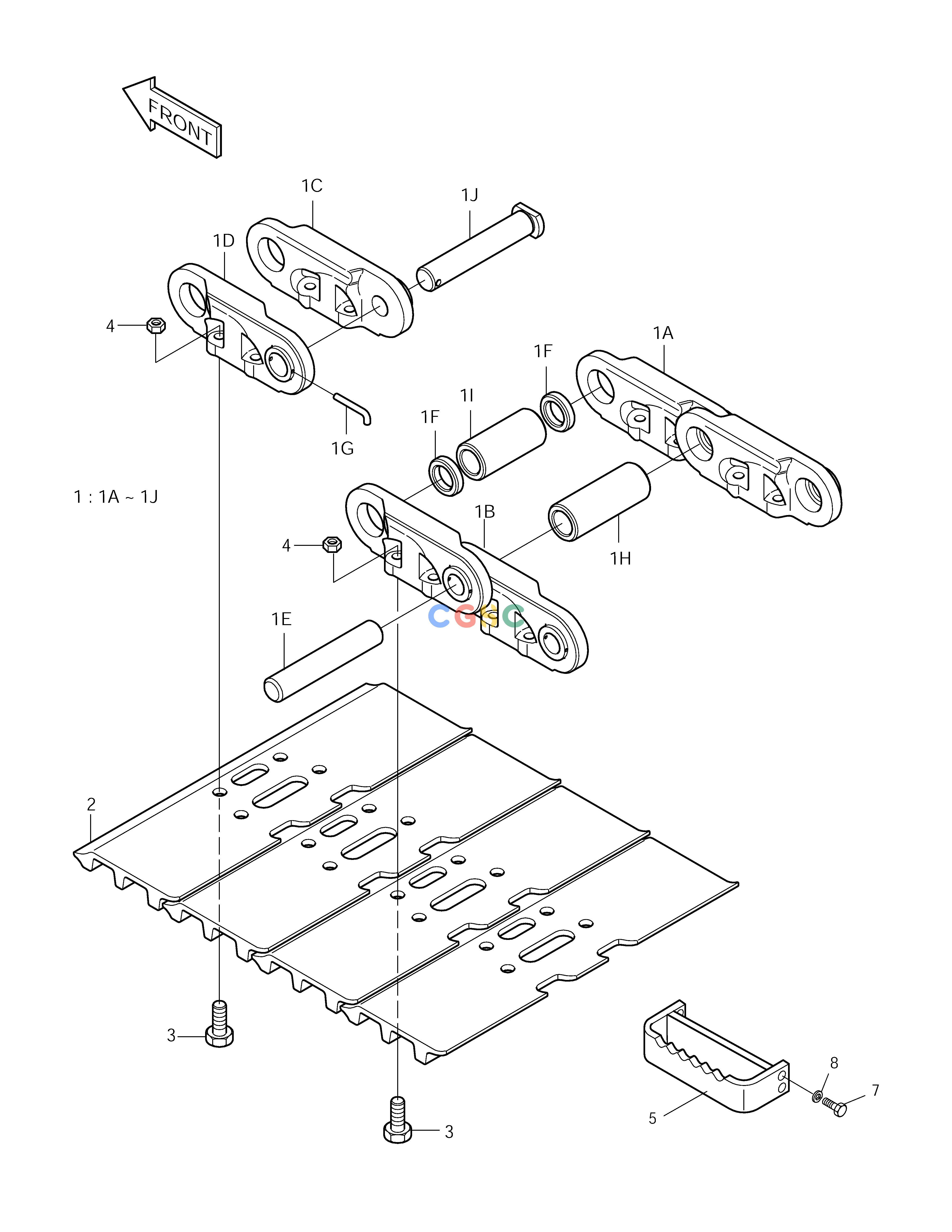 斗山零件查询TRACK SHOE-700G SOLAR 255LC-V Doosan parts catalog online