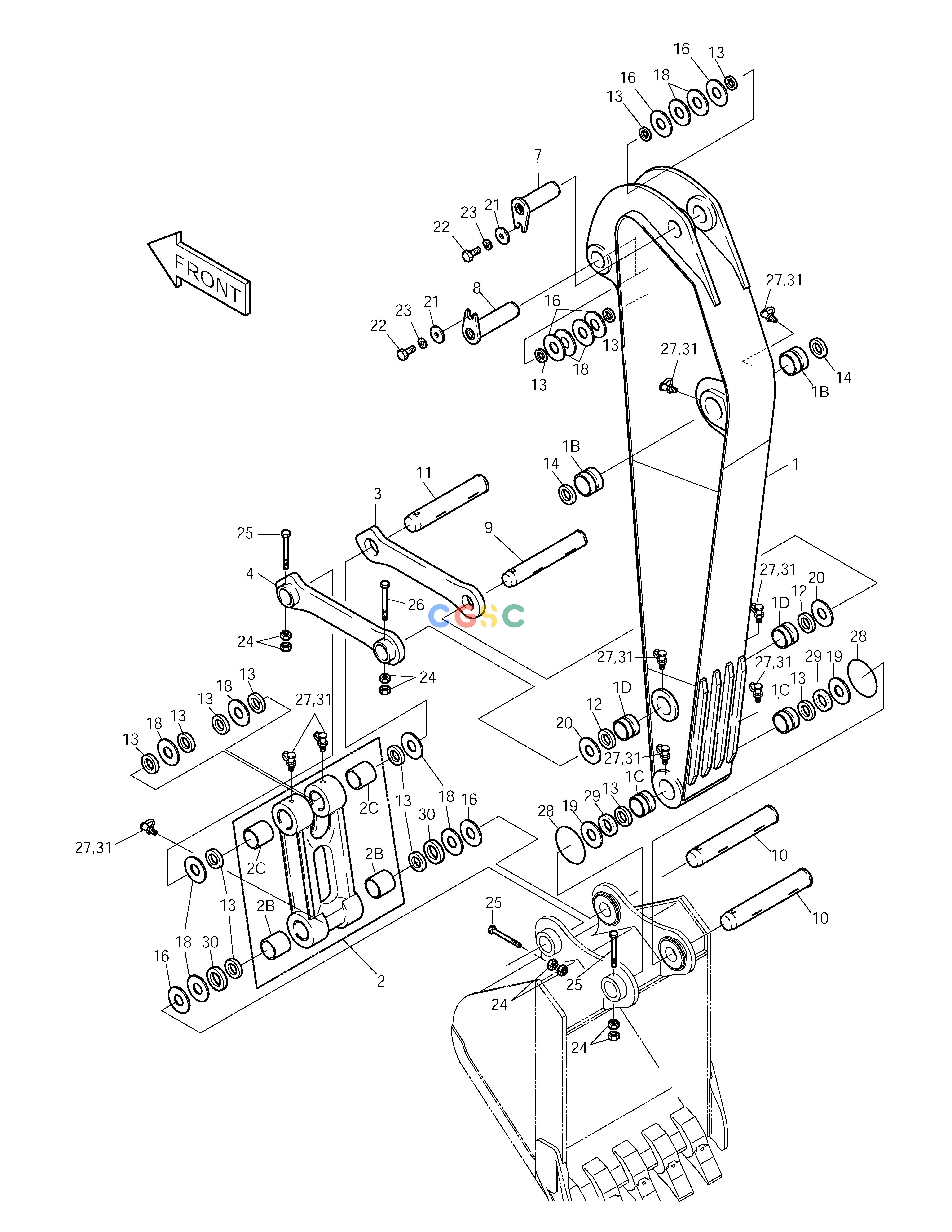 斗山零件查询ARM-2.0m SOLAR 255LC-V Doosan parts catalog online