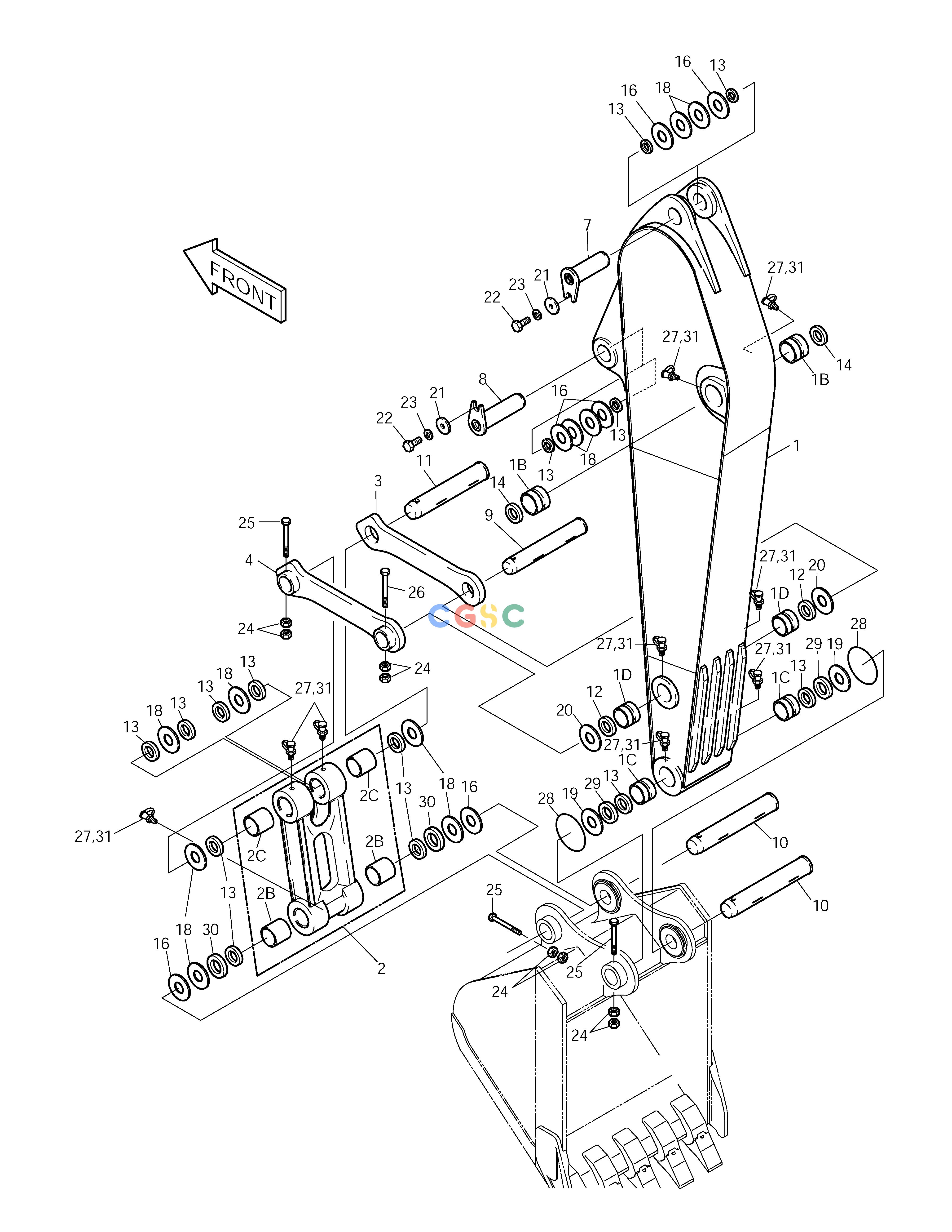 斗山零件查询ARM-2.5m SOLAR 255LC-V Doosan parts catalog online