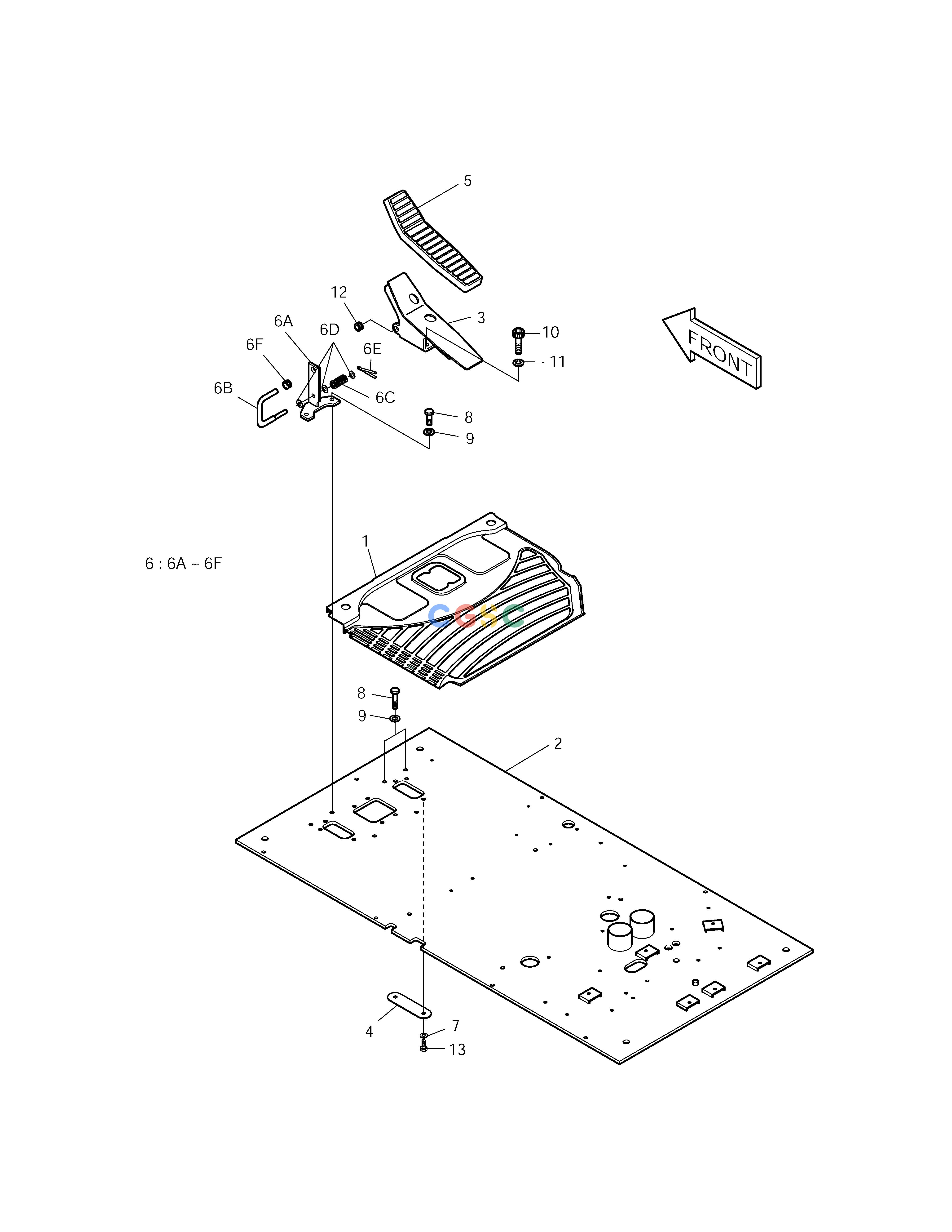 斗山零件查询FLOOR PLATE-ARTI.BOOM SOLAR 255LC-V Doosan parts catalog online